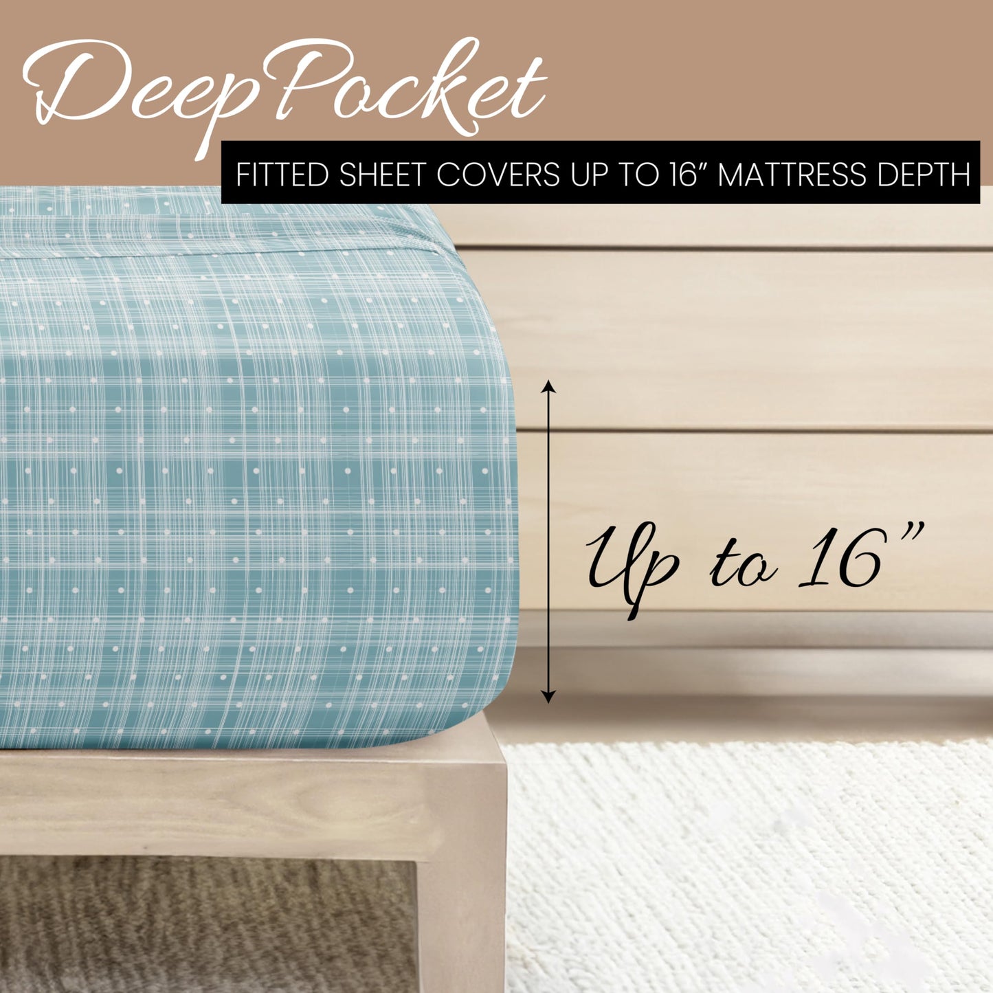 Linen Market 4 Piece Full Bedding Sheet Set (Aqua Polka) - Sleep Better Than Ever with These Ultra-Soft & Cooling Bed Sheets for Your Full Size Bed - Deep Pocket Fits 16" Mattress