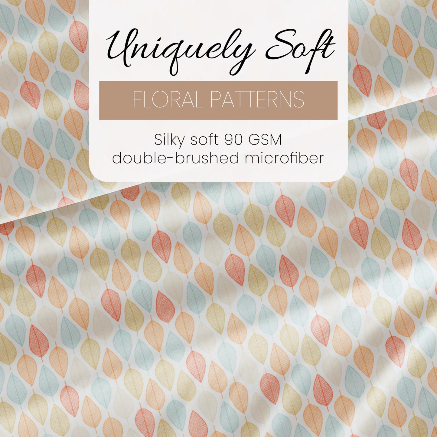 Linen Market Double-Brushed Patterned Microfiber Full Sheet Set 4 Piece – Oeko-TEX Certified Ultra Soft & Wrinkle-Free - 16" Deep Pocket Sheets - Easy Care Full Size - Fall Foliage Yellow
