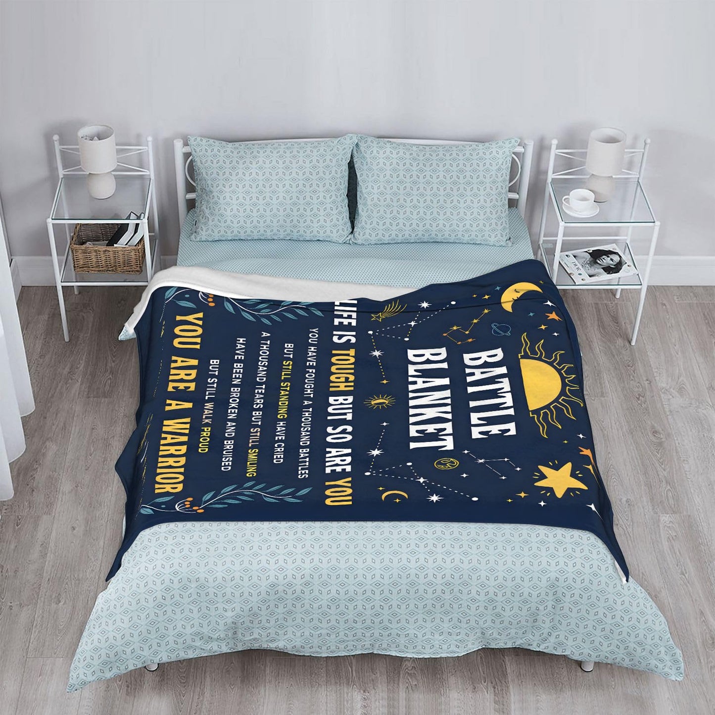 Sending You A Big Hugs So Its There When You Need It Blanket Cozy Flannel Comfort Throw Sympathy Healing Gift Encouragement Blanket for Family and Friends (White 19, 50x60in(127cm*153cm))