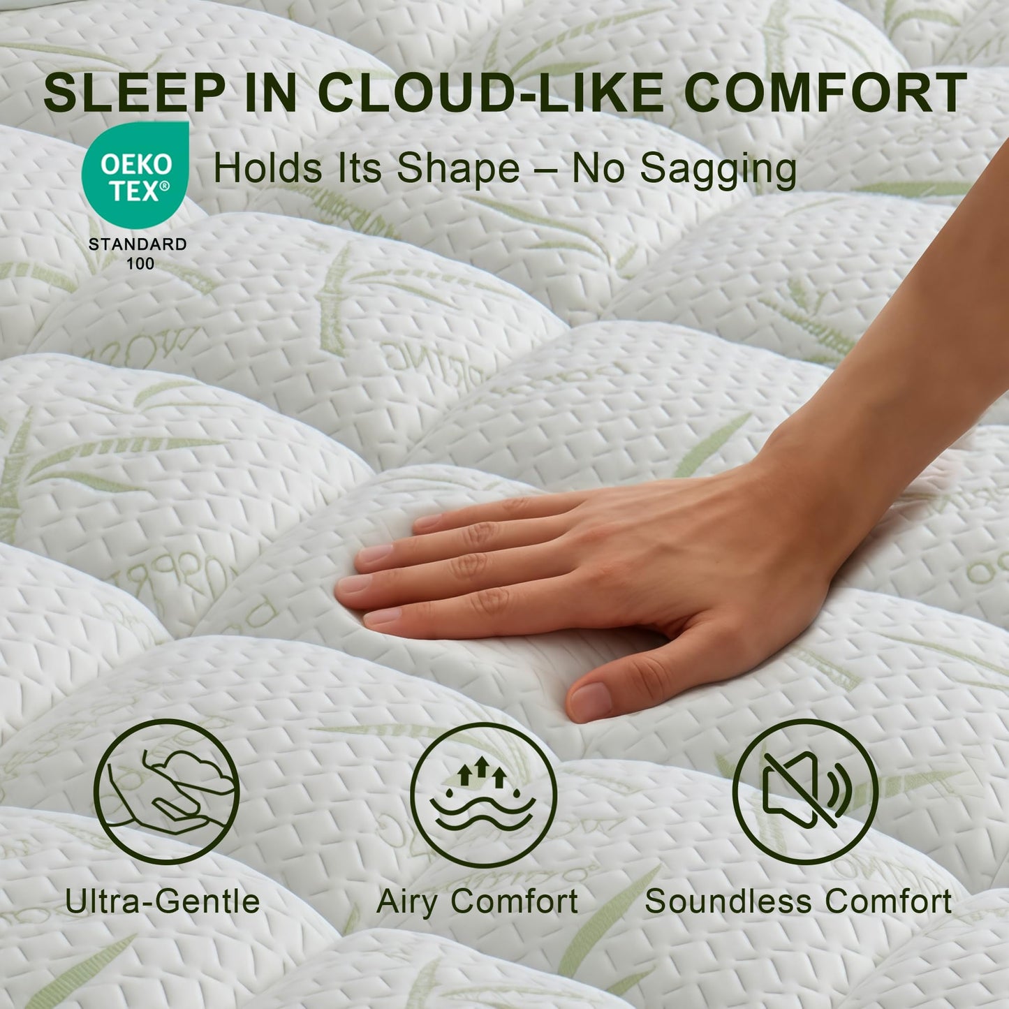 100% Waterproof Mattress Protector Breathable Bamboo Viscose Mattress Cover, Soft Noiseless Padded Deep Pocket 8-21” Fitted & Supportive, Naturally Cooling for Hot Sleepers,King Size (78"x80")