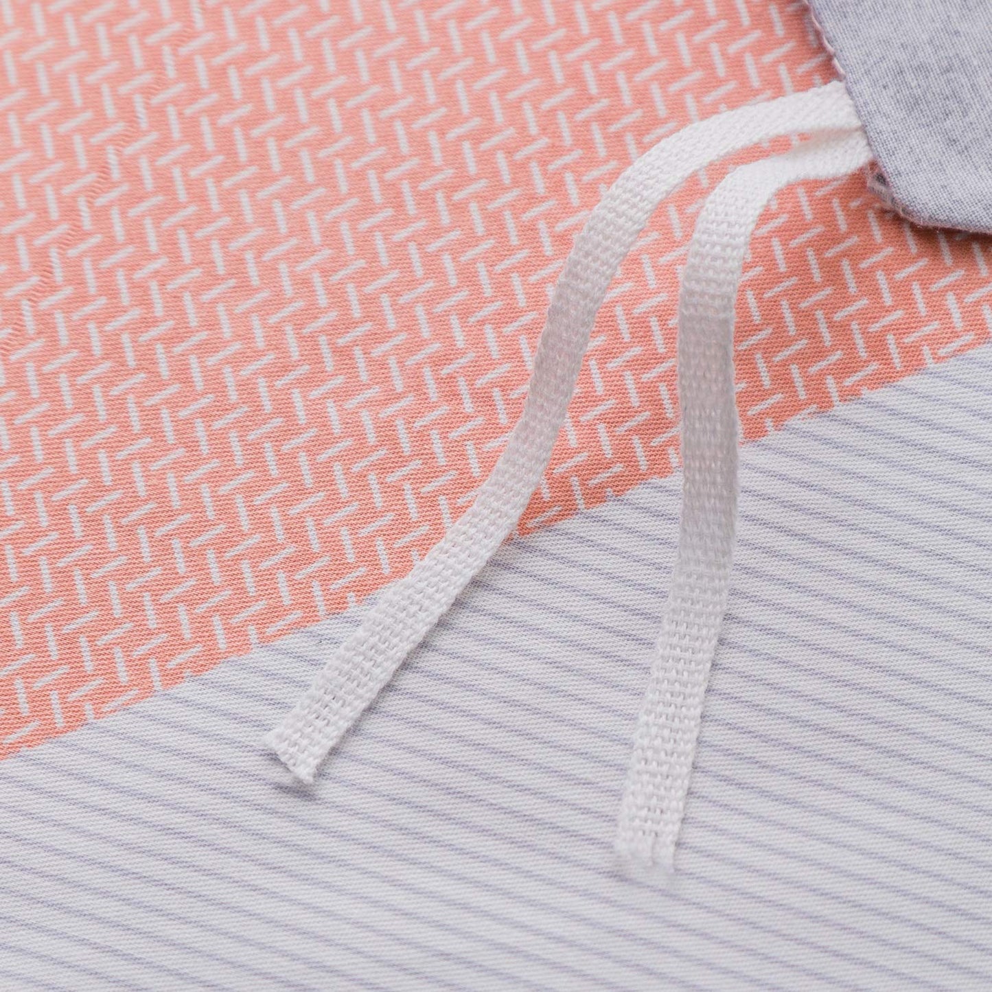YuHeGuoJi Peach Geometric Duvet Cover Queen 100% Cotton 3 Pcs Set 1 Pink Navy Striped Duvet Cover with Zipper Ties 2 Pillowcases Modern Farmhouse Blue Chevron Patterned Bedding Set Soft