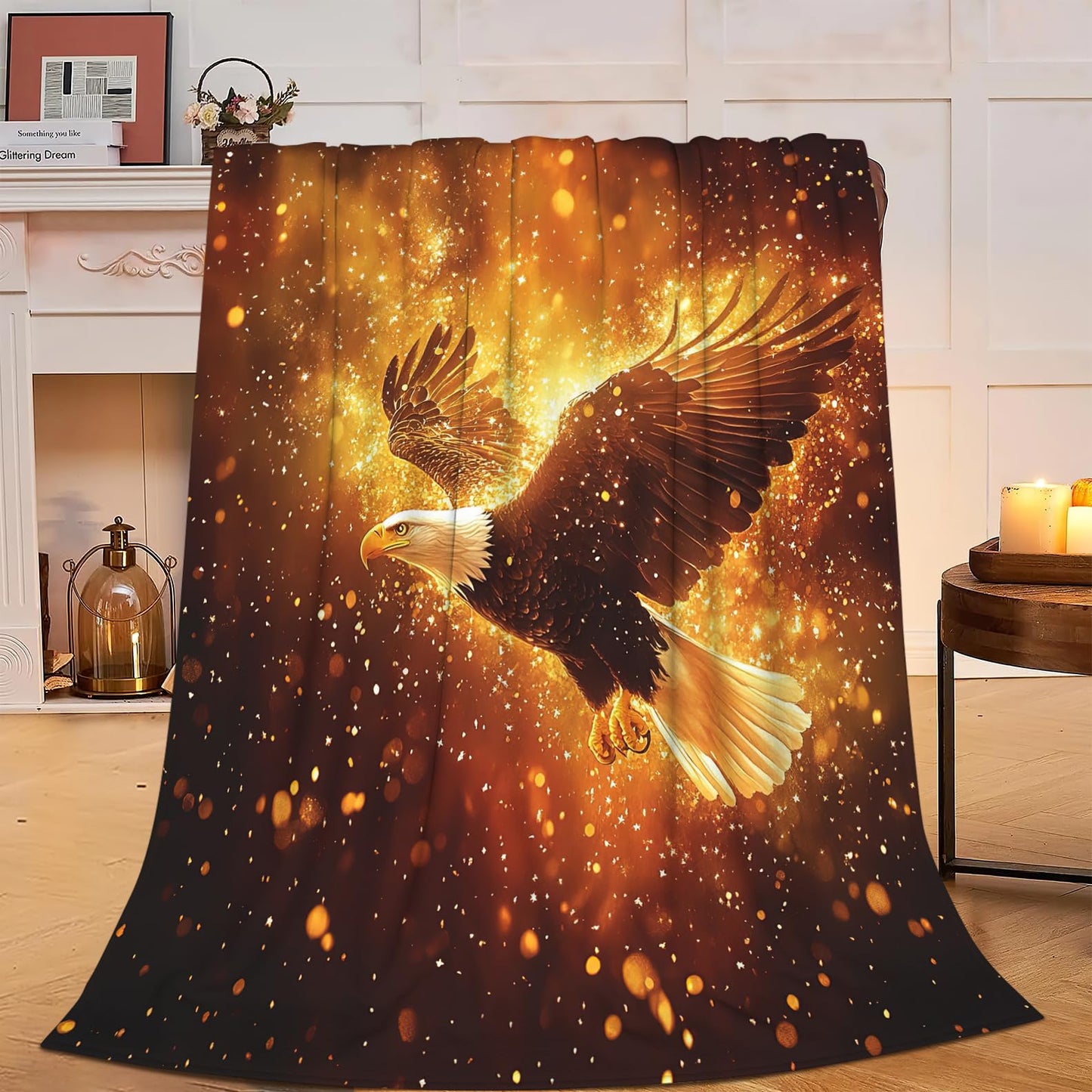 Eagle Throw Blanket Soft Warm Cozy Eagles Blankets Fuzzy Plush Fleece Eagle Blanket Gifts for Couch Bed Sofa Home Decor 40''X50''