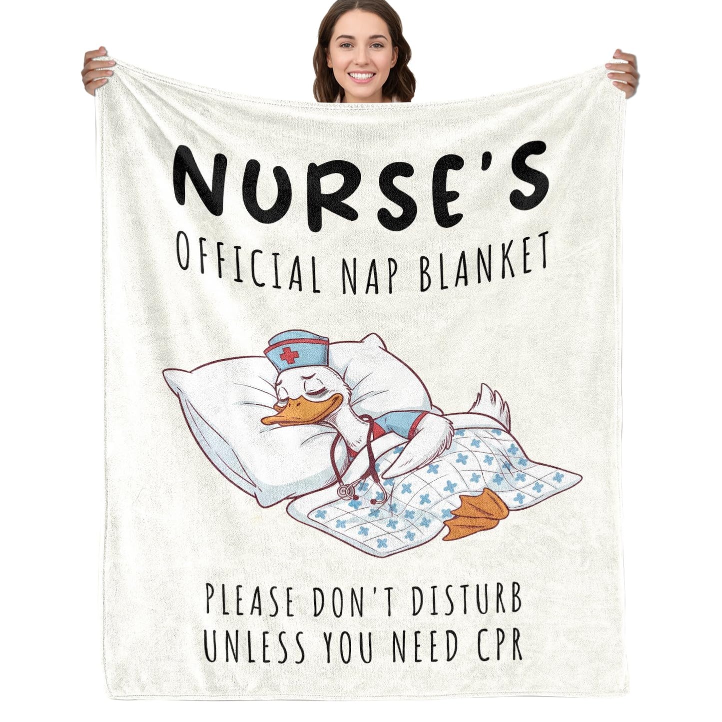 Nurse Gifts for Women, Soft Flannel Blanket, Nursing School Graduate Appreciation Gifts for Nurse Practitioner, Funny Nursing Student Gift Throw Blanket, 60" x 50"