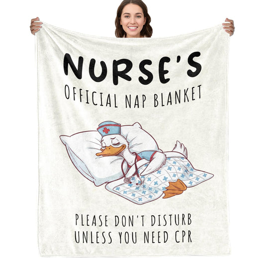 Nurse Gifts for Women, Soft Flannel Blanket, Nursing School Graduate Appreciation Gifts for Nurse Practitioner, Funny Nursing Student Gift Throw Blanket, 60" x 50"