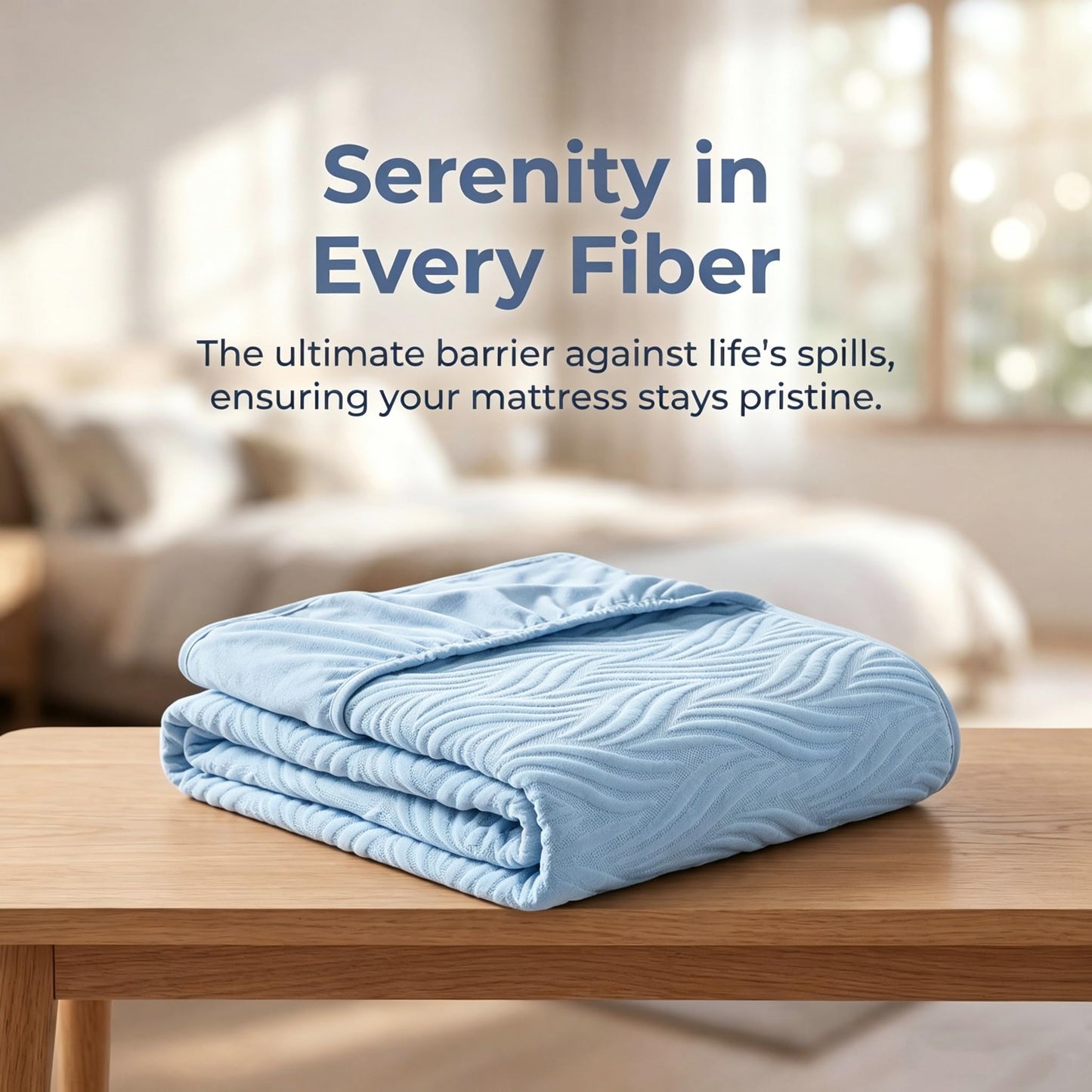 Blue Queen Waterproof Mattress Protector with Pillowcase Protector, Protects Against Liquid Spills, Soft, Noiseless and Breathable, Fits 8"-15" Deep Pocket