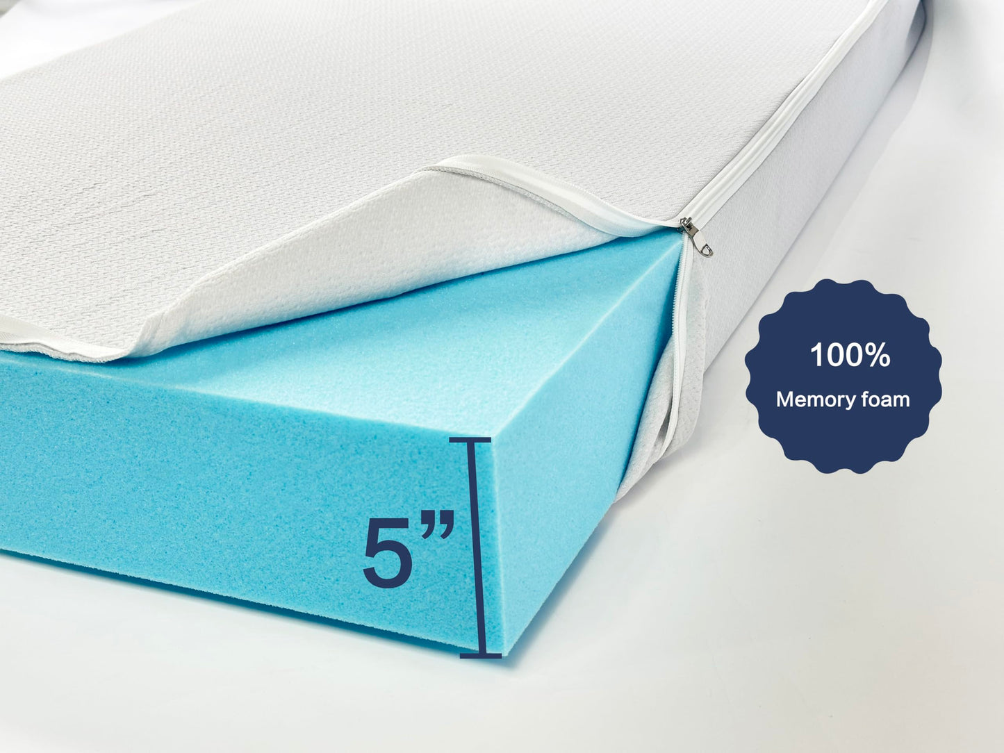 weeonekids Toddler Bed Mattress Child Bed Mattress for Kids Standard Crib Size Mattress, 100% Memory Foam (Mattress)