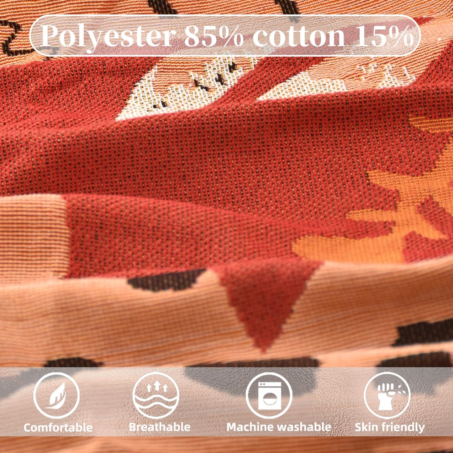 Shesyuki Boho Throw Blanket Reversible Cotton Bohemian Tapestry Hippie Room Decor Outdoor Blanket Double Sided (Boho Leopard 50"x60")