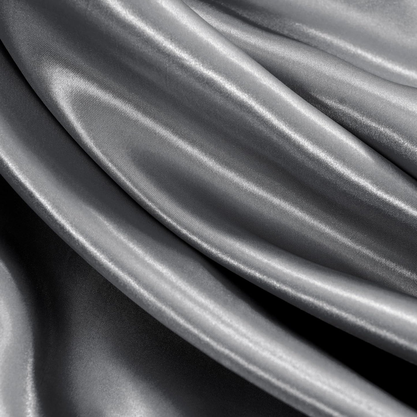 GOLAL Satin Sheets Full Size - 4 Pieces Luxury Silky Soft Bed Sheets, Wrinkle-Free Dark Grey Satin Silk Sheet Set with 1 Deep Pocket Fitted Sheet, 1 Flat Sheet, 2 Pillow Cases