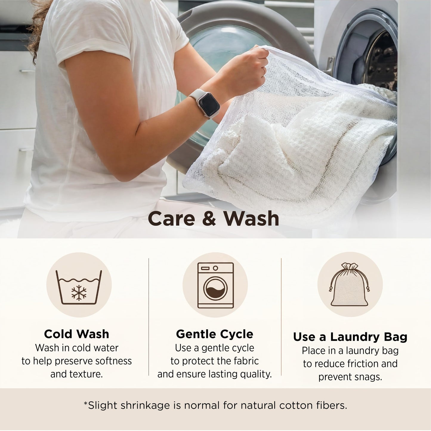 Bedsure 100% Cotton Blanket Queen Size for Bed - Cooling Breathable and Soft for Summer, Thick Cozy Waffle Weave Blanket Gifts for Women, White, 90x90 Inches