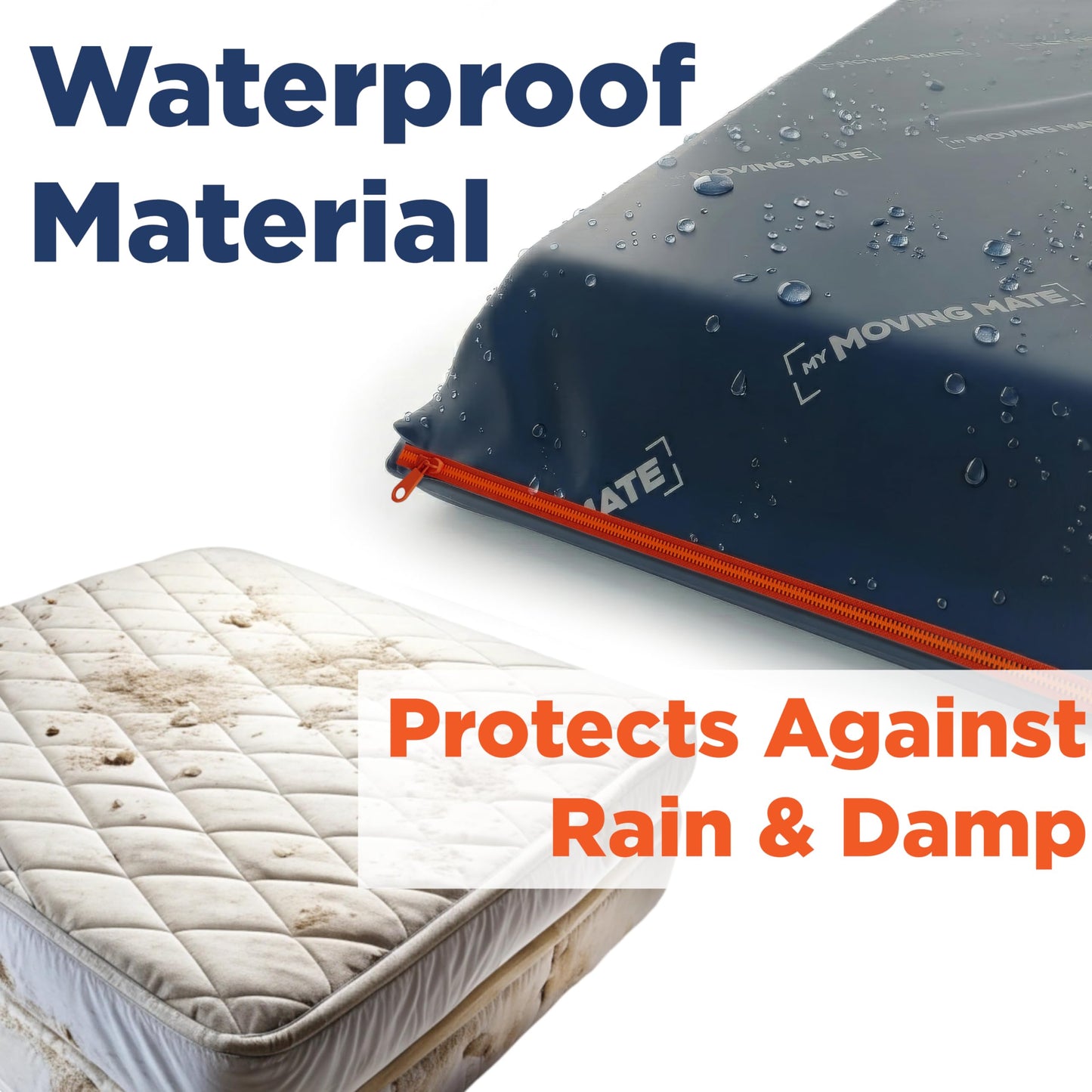 Queen Size Mattress Bag for Moving and Storage - Opaque with Zip