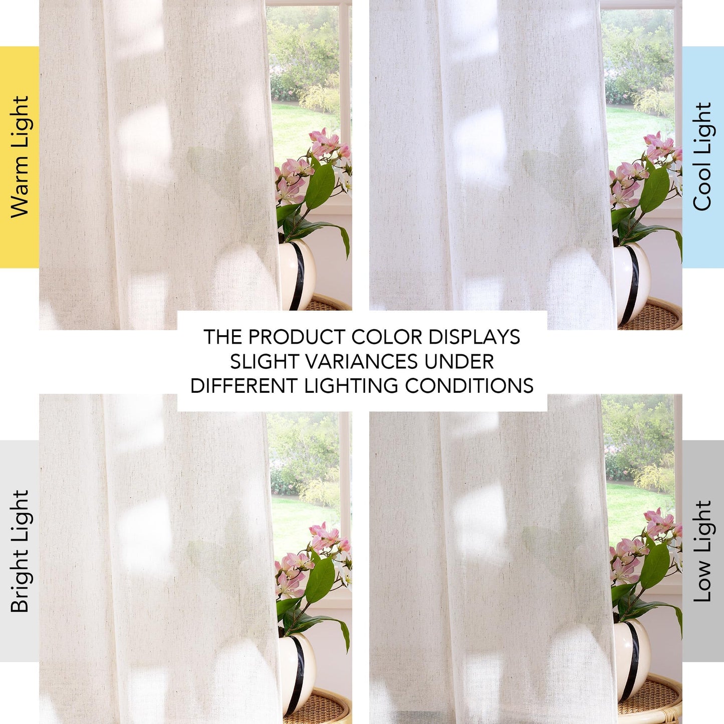 NICETOWN Linen Front Door Curtain for Glass Window 40 Inch Length, Cream Small Short Semi-Sheer Shade for Bedroom, 26 x 40, 1 Panel
