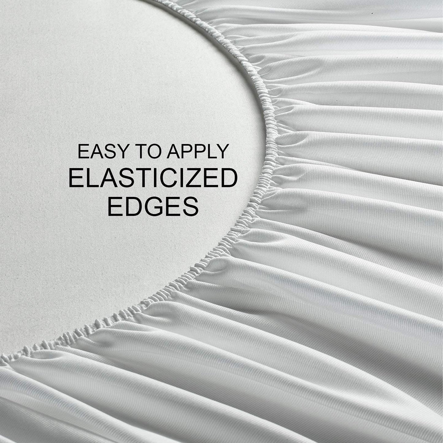 King Mattress Protector by PURE BAMBOO, Waterproof - Viscose Derived from Bamboo, Breathable, Noiseless Mattress Cover Protects Against Moisture, Spills, Stains (King)