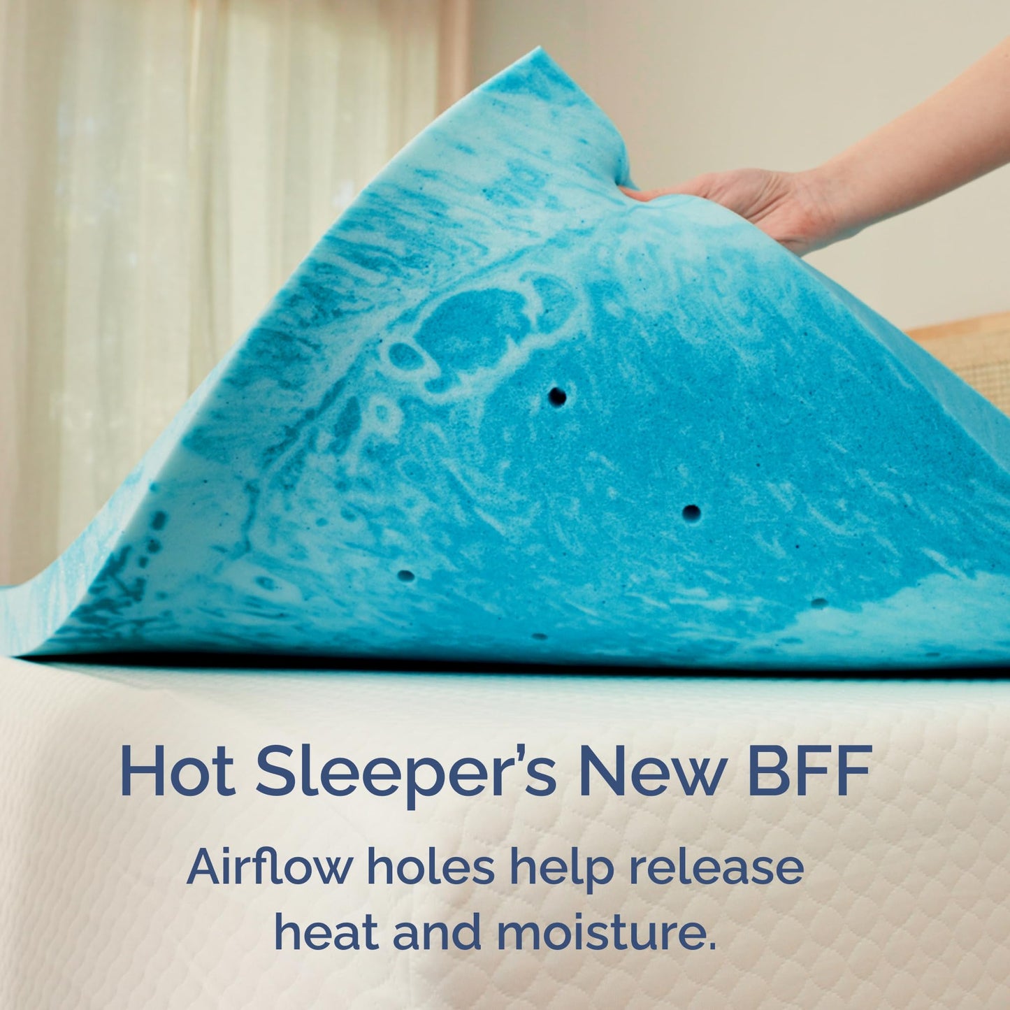2 Inch Twin Memory Foam Mattress Topper - Cooling Gel Infused Bed Topper - Soft Ventilated Mattress Pad for Pressure Relief & Pain-Free Sleep - CertiPUR-US & Oeko-TEX