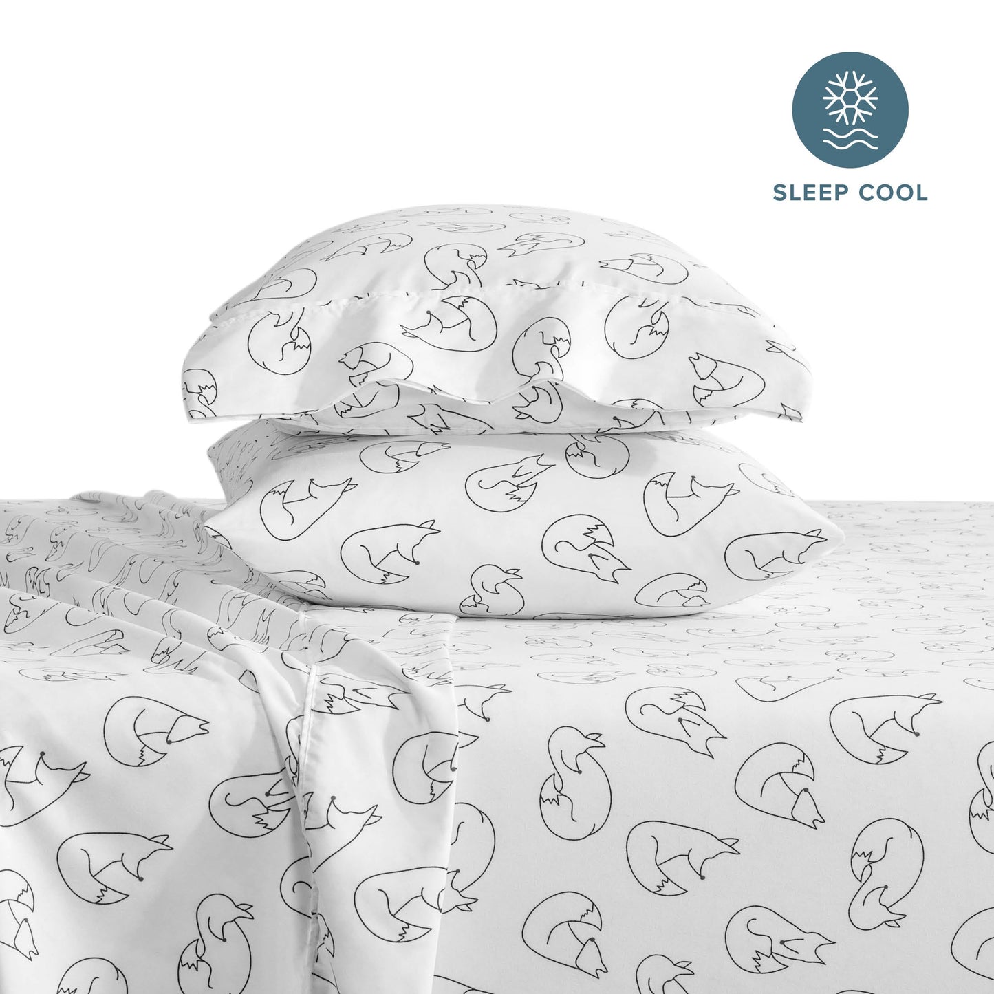 Bare Home Queen - Christmas Sheet Set - Luxury 1800 Ultra - Double Brushed Soft Microfiber - Deep Pockets - Easy Fit - 4 Piece Set - Holiday Bed Sheets (Queen, Feelin' Foxy)