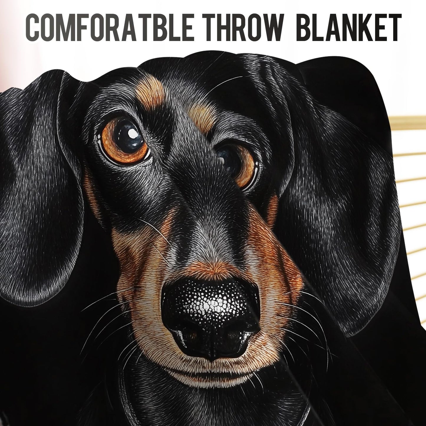 Dachshund Gifts for Women, 60"x50" Black Dachshund Blanket Gifts for Kids, Weiner Dog Gifts for Women Dachshunds Lovers Birthday, Soft Flannel Weiner Dog Decor Throw Blanket for Couch