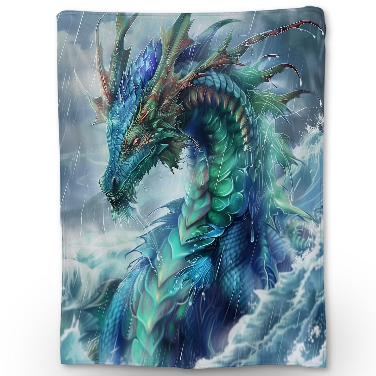Ti Caldi Mystical Dragon Storm Blanket - Warm, Fluffy & Fuzzy Flannel Throw Blanket, Soft, Cozy & Lightweight for Couch, Bed, Travel & Outdoor Use, Ideal for Adults Kids Men Boys 50×60 in