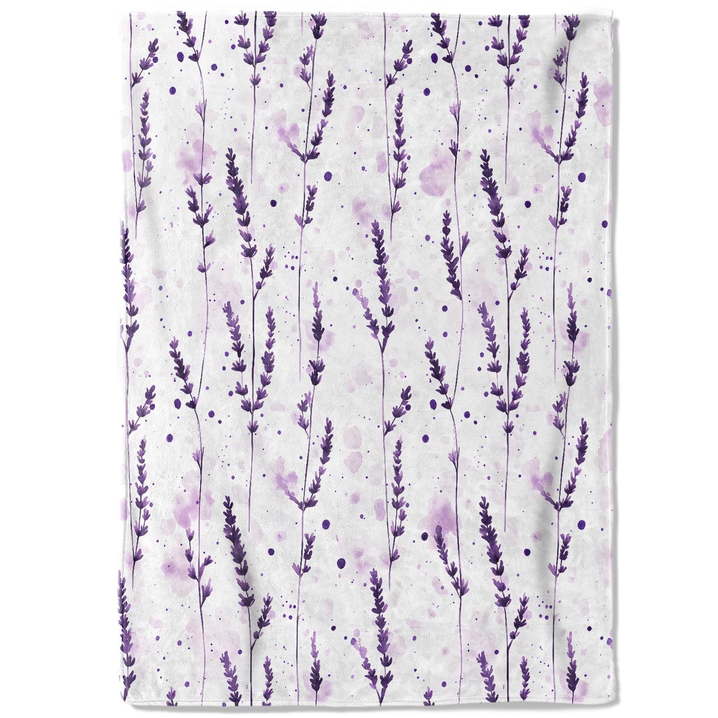 coedoaes Lavender Fleece Blanket - 50x60in Purple Flower Floral Nature Throw Blankets,Soft Cozy Lightweight, Ideal for Living Room Home Decor and Kids Women Girls Spring Gifts