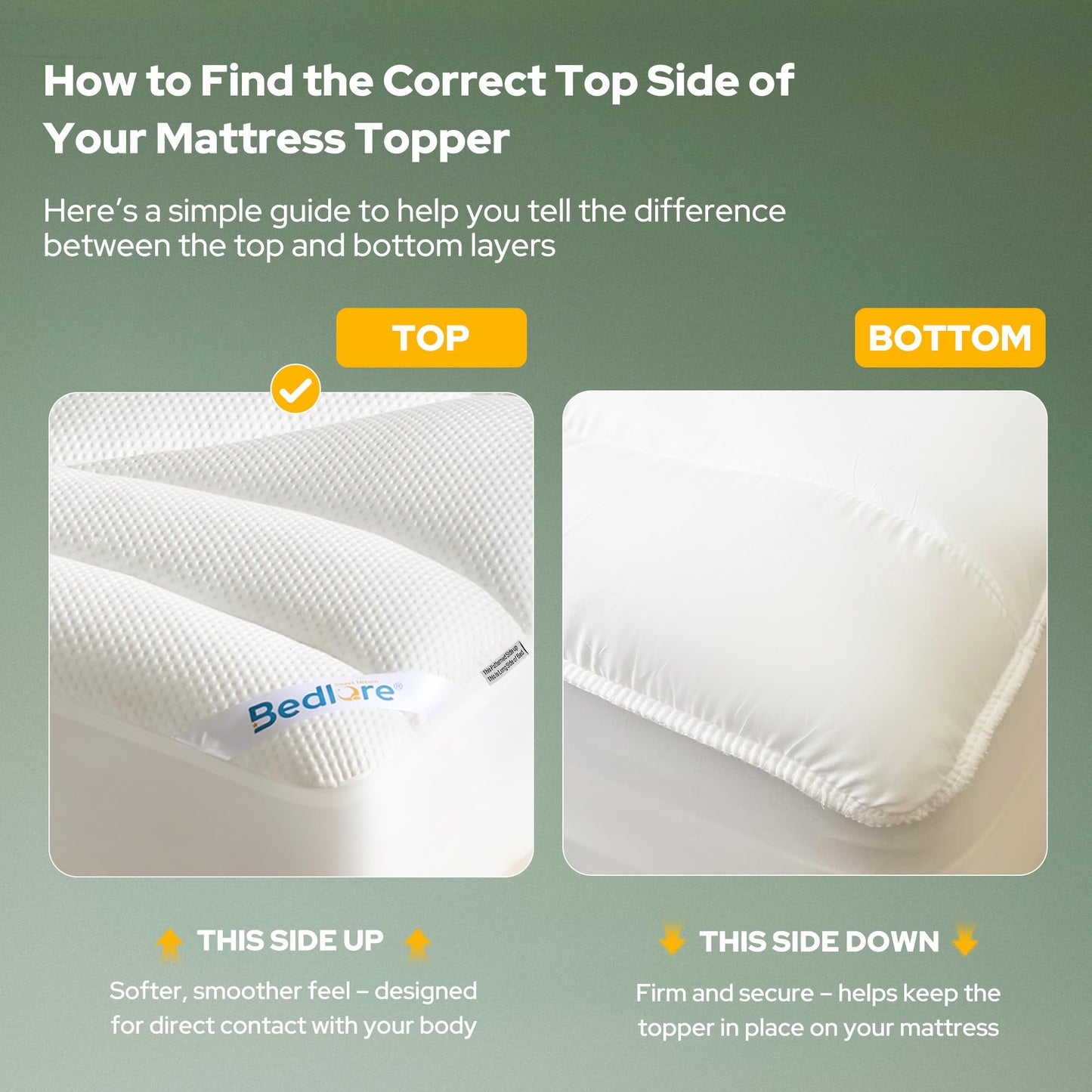 BEDLORE Queen Mattress Topper, Ultra Soft Tencel™ Blend Pillow Top Mattress Pad for Back Pain Relief, 800 GSM Extra Thick and Breathable Cooling Mattress Cover with 6-18 Inch Deep Pocket (White)