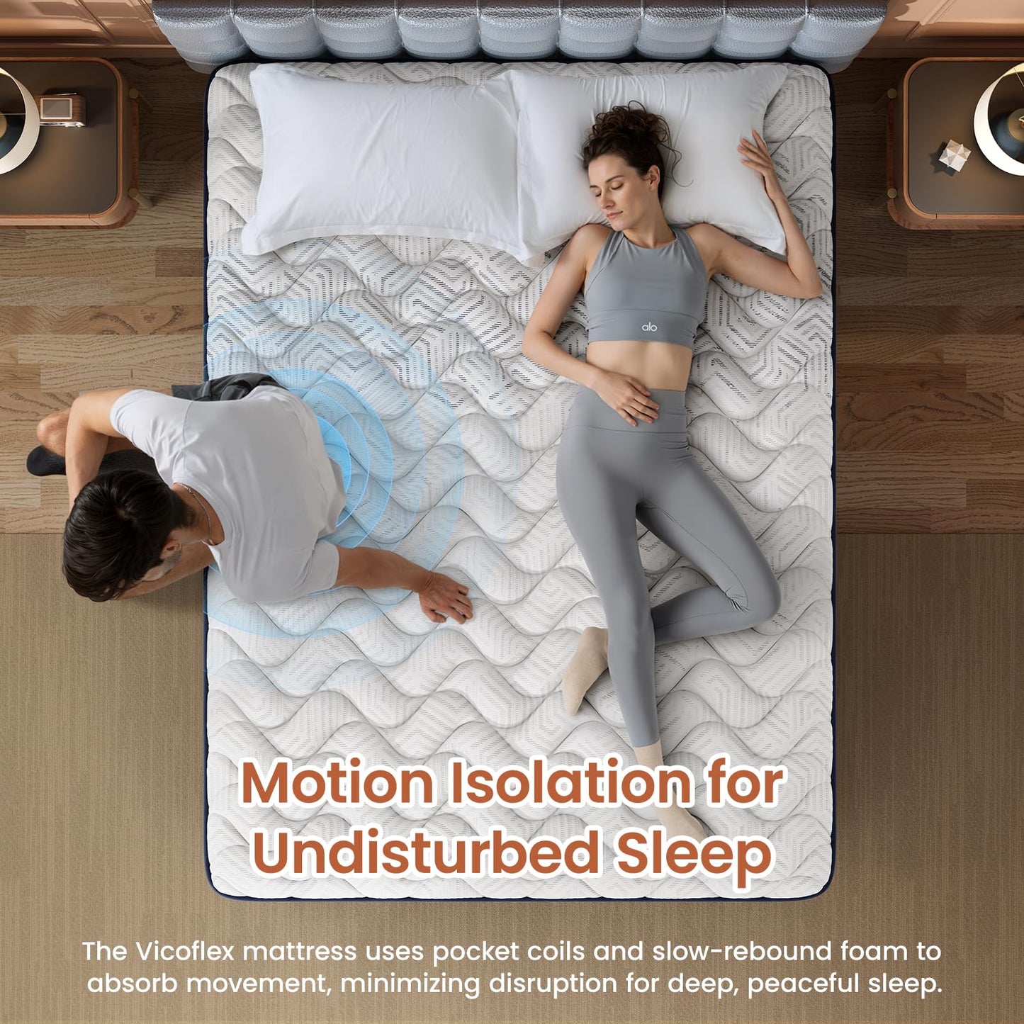 Extra Firm 14 Inch Queen Mattress, Hybrid Mattress Queen Size for Back Pain Relief & Cooling Comfort, CertiPUR-US Certified Mattresses in a Box, 365 Nights Trial &10 Years Warranty - Fiberglass Free