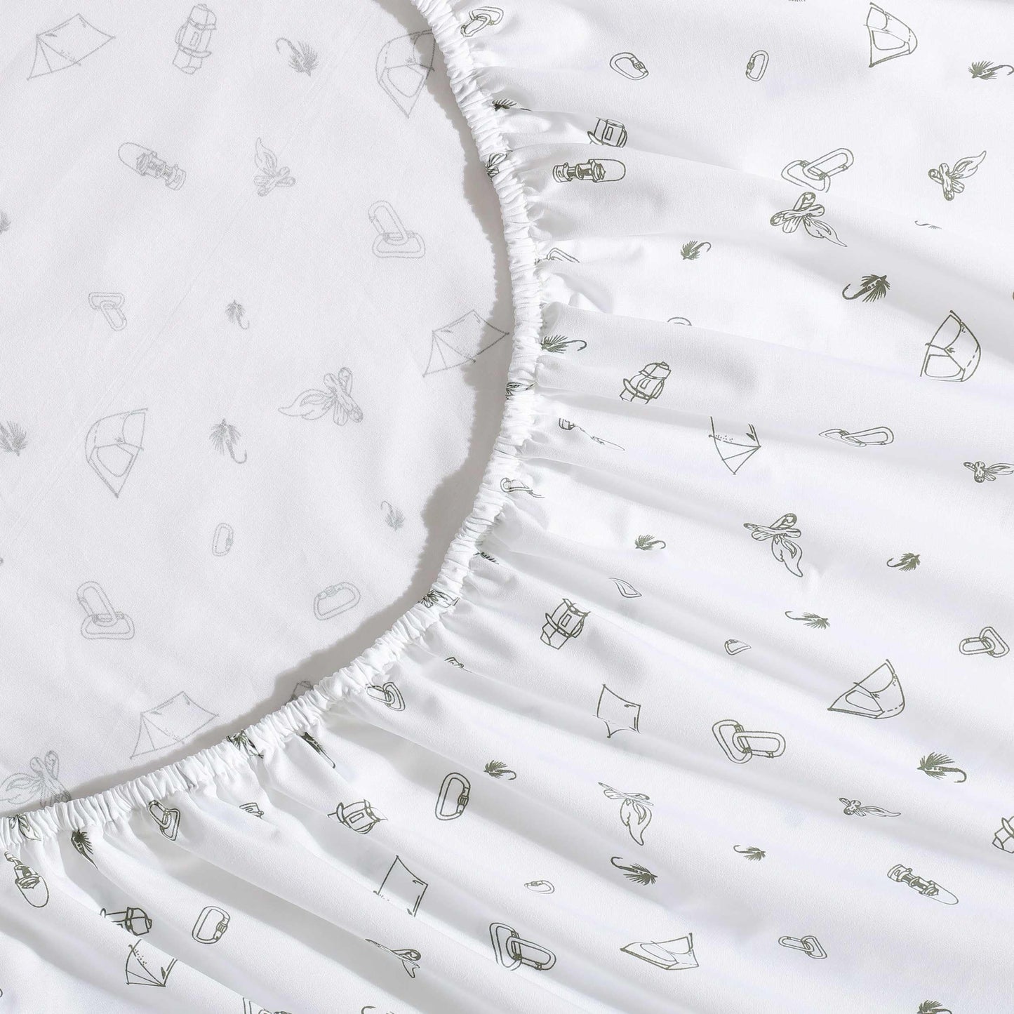 Eddie Bauer - Sheet Set, Luxurious Cotton Percale Bedding with Matching Pillowcase, Crisp & Cool, Fully Elasticized (Camp Green, Twin)
