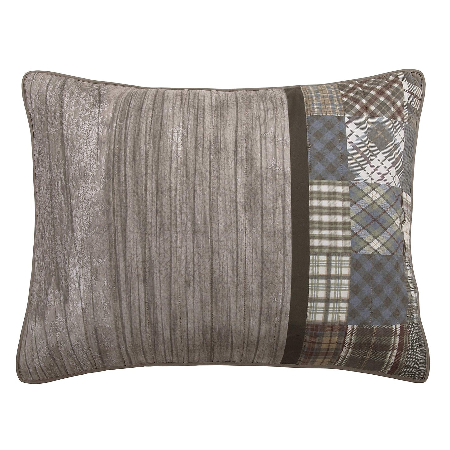 Donna Sharp Full/Queen Chimera Bear Bedding Set - 3 Piece - Ivory, Taupe, Slate Blue, Autumn Gold, Walnut, Olive and Mahogany Quilt 90" x 90" and 2 Standard Pillow Shams 20"x26"