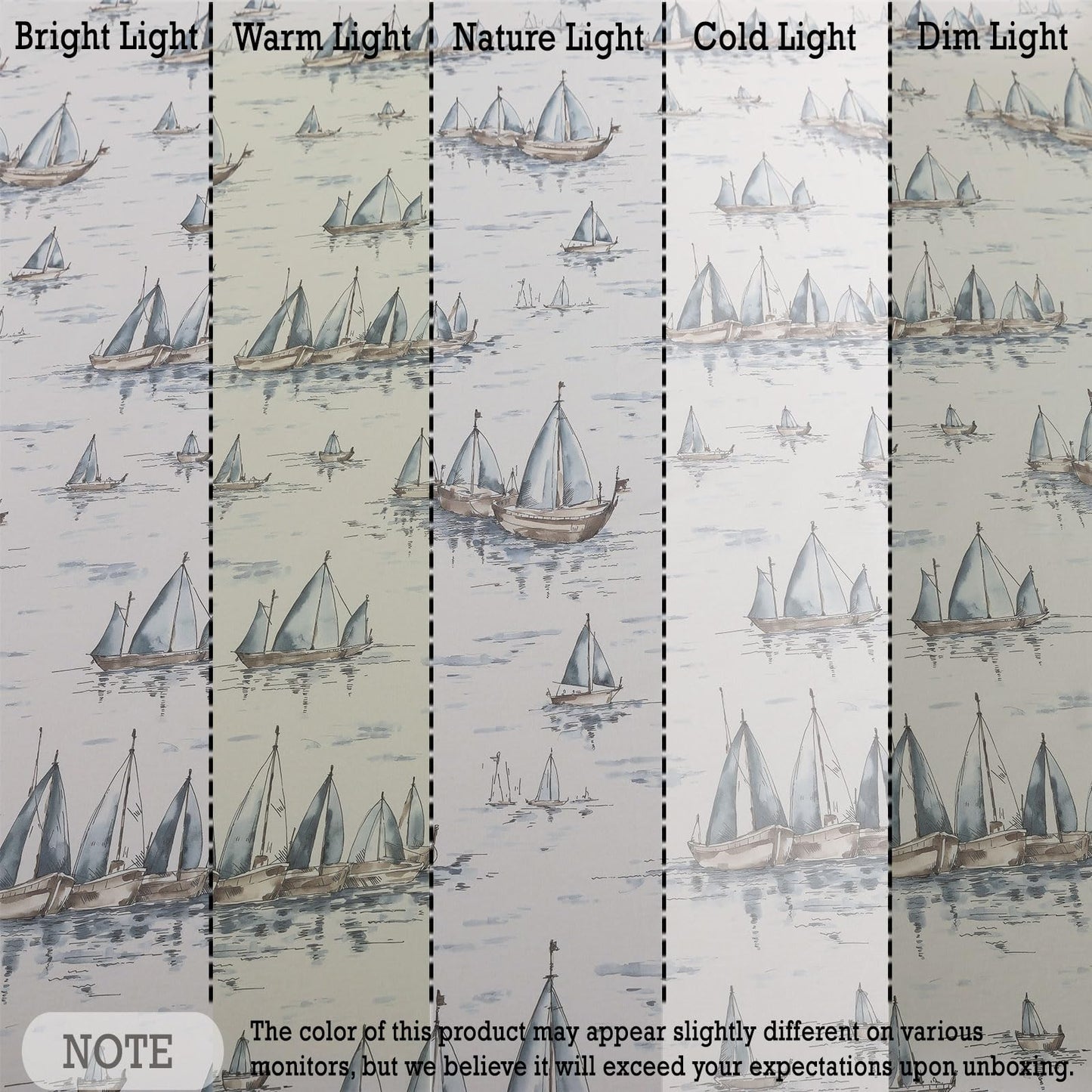 FADFAY Premium 100% Cotton Sheet Set Queen – Coastal Nautical Sailboat Bedding, Soft Gray Seaside Harbor Print, Soft Breathable Cooling Bed Sheets, Deep Pocket Luxury Coastal Bedding 4 Piece