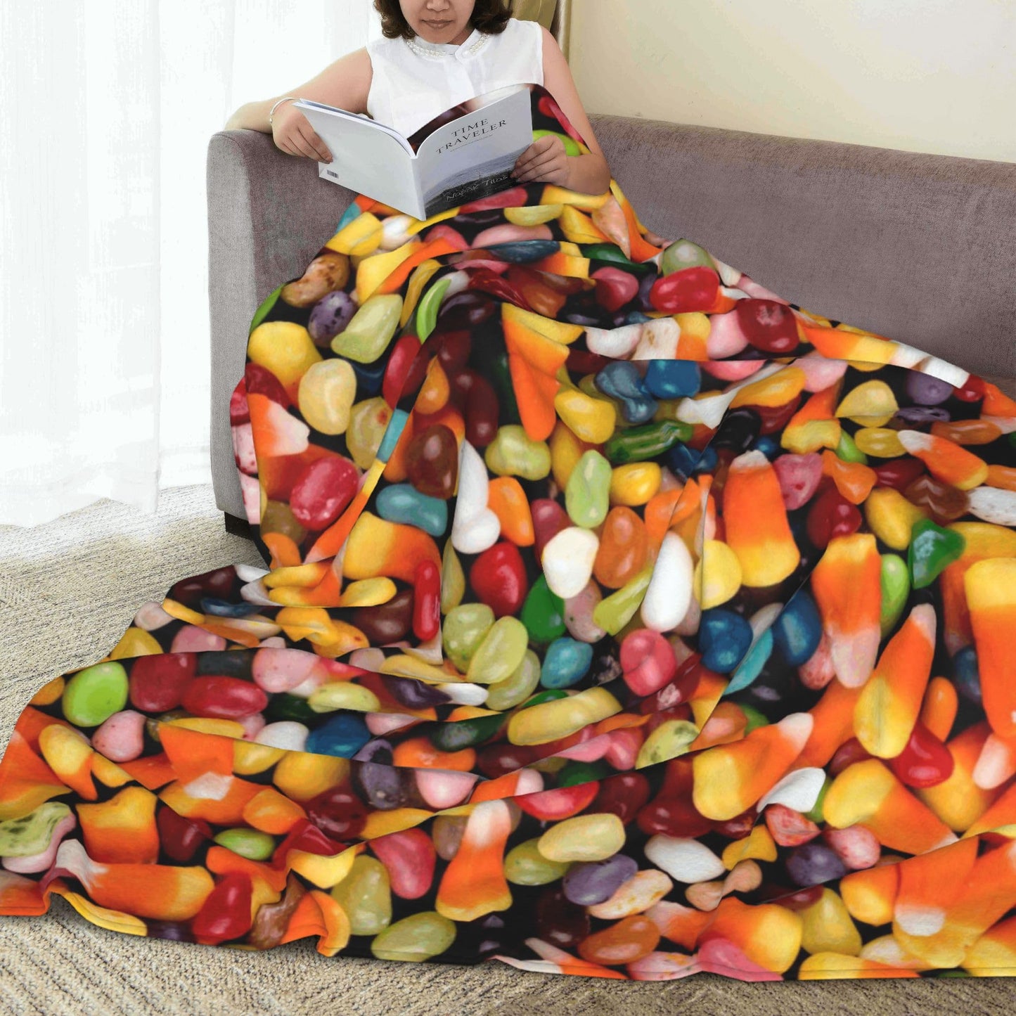 Funny Candy Blanket Funny Food Soft Throw Flannel Blankets for Bed Couch Bedroom Living Room 60"x50"