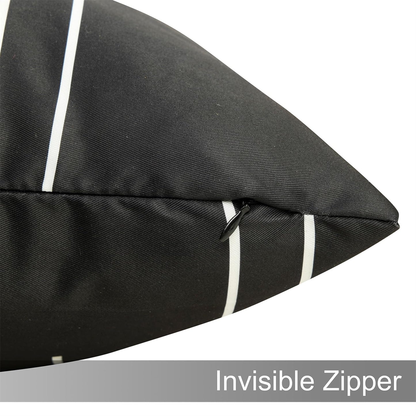 Adabana Outdoor Waterproof Pillow Covers 18x18 Inch Set of 4 Black and White Modern Geometric Throw Pillows Cover Decorative Boho Pillow Covers for Patio Garden Porch