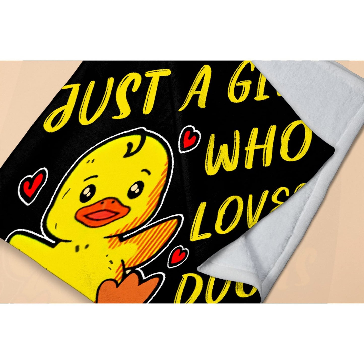 Just Girl Loves Ducks Blanket Soft Blankets and Throws Flannel Cozy Lightweight Quilt Gift Perfect for Bed Sofa Couch-50 x40 Small for Kids