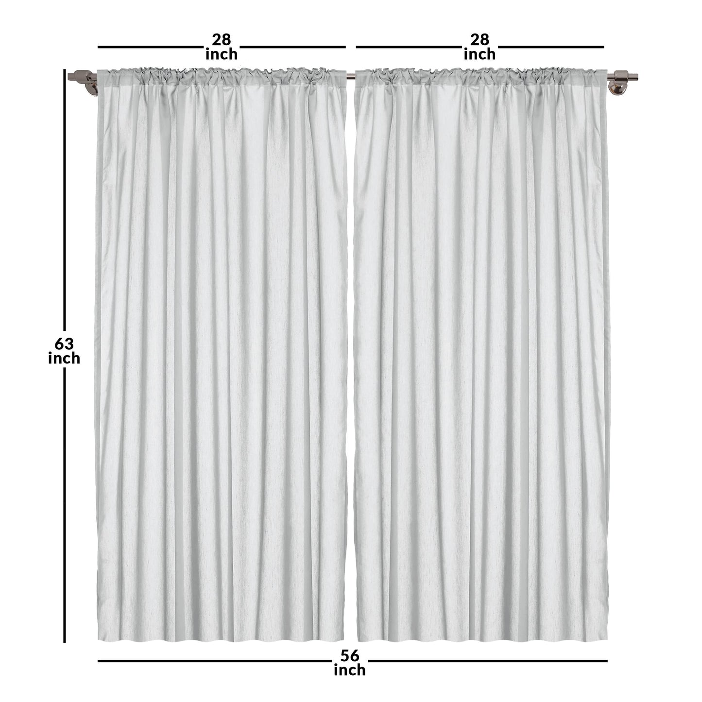 Lunarable Plane Window Curtains, Hot Air Balloon Stars Flying, Lightweight Decor 2-Panel Set with Rod Pocket, Pair of - 28" x 63", White Multicolor