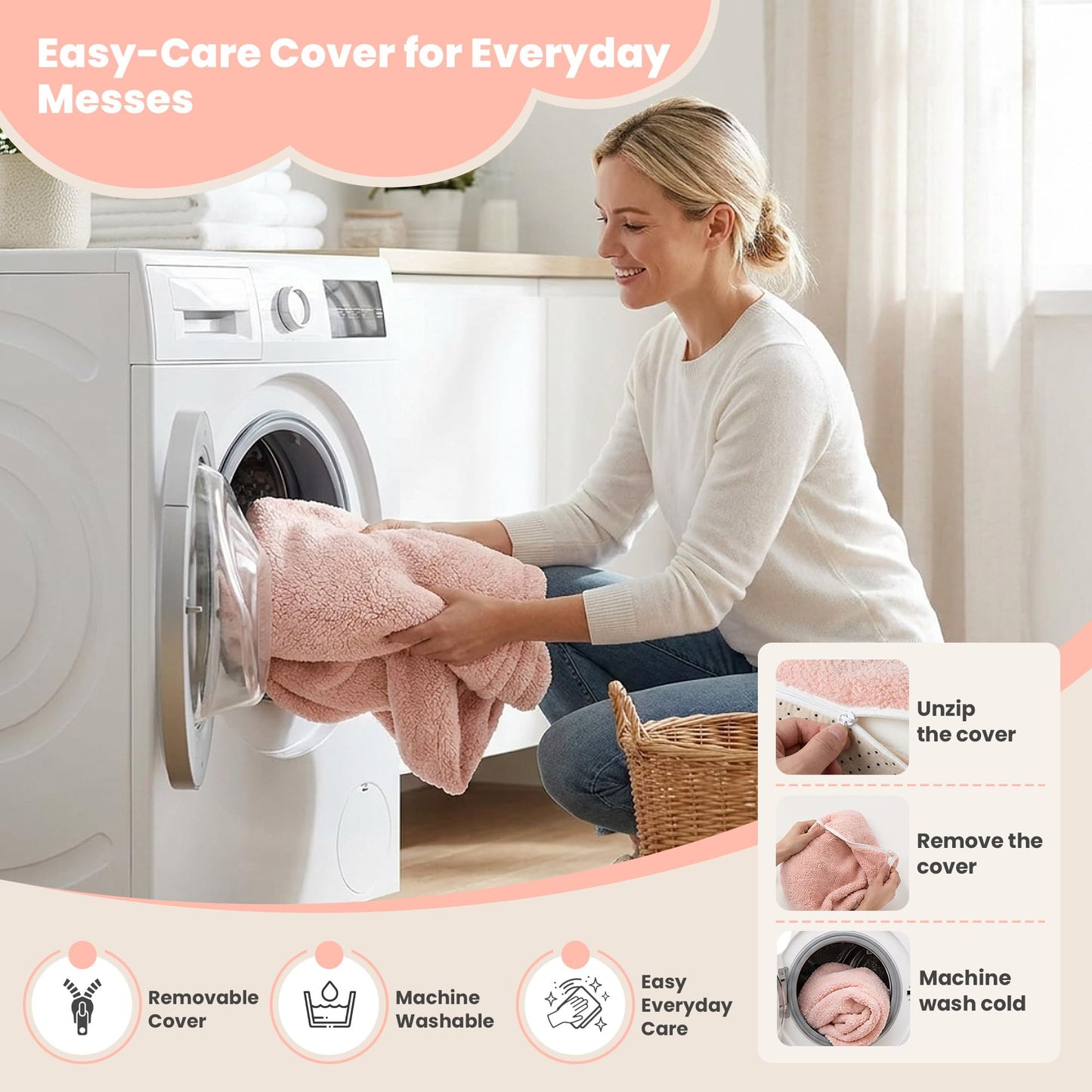 Toddler Couch 2-in-1 Fold Out Toddler Chairs, Soft Comfy Lounger with Washable Cover Pocket, Kids Sofa for Reading, Perfect for Bedroom, Playroom, Living Room, Gift for Girls Boys Age 1-3, Pink