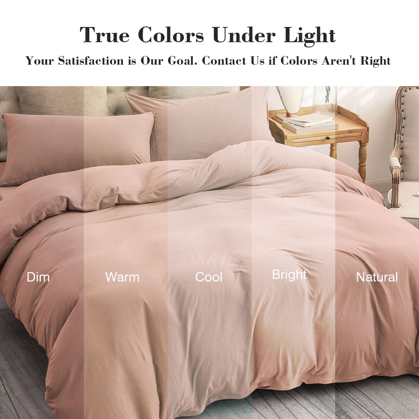 PURE ERA Jersey Knit Duvet Cover Set 100% T-Shirt Cotton Super Soft Comfy 2pc Bedding Set with Zipper Closure (New Petal Pink, Twin)