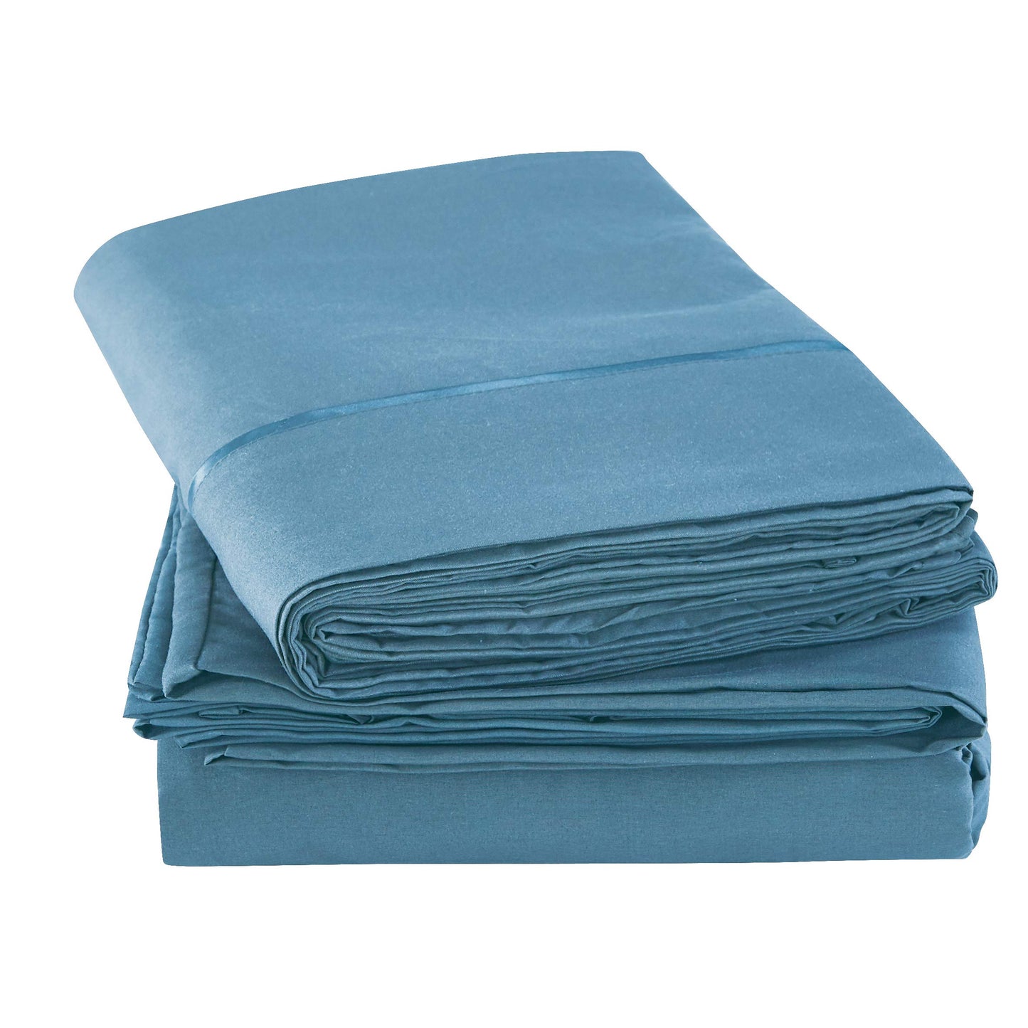 Mueller UltraTemp 6 PC Queen Sheet Set - Ultra-Soft Luxury Series, Cooling & Breathable Hotel Luxury Bed Sheets, Deep Pocket Wrinkle-Free Oeko-TEX, Denim