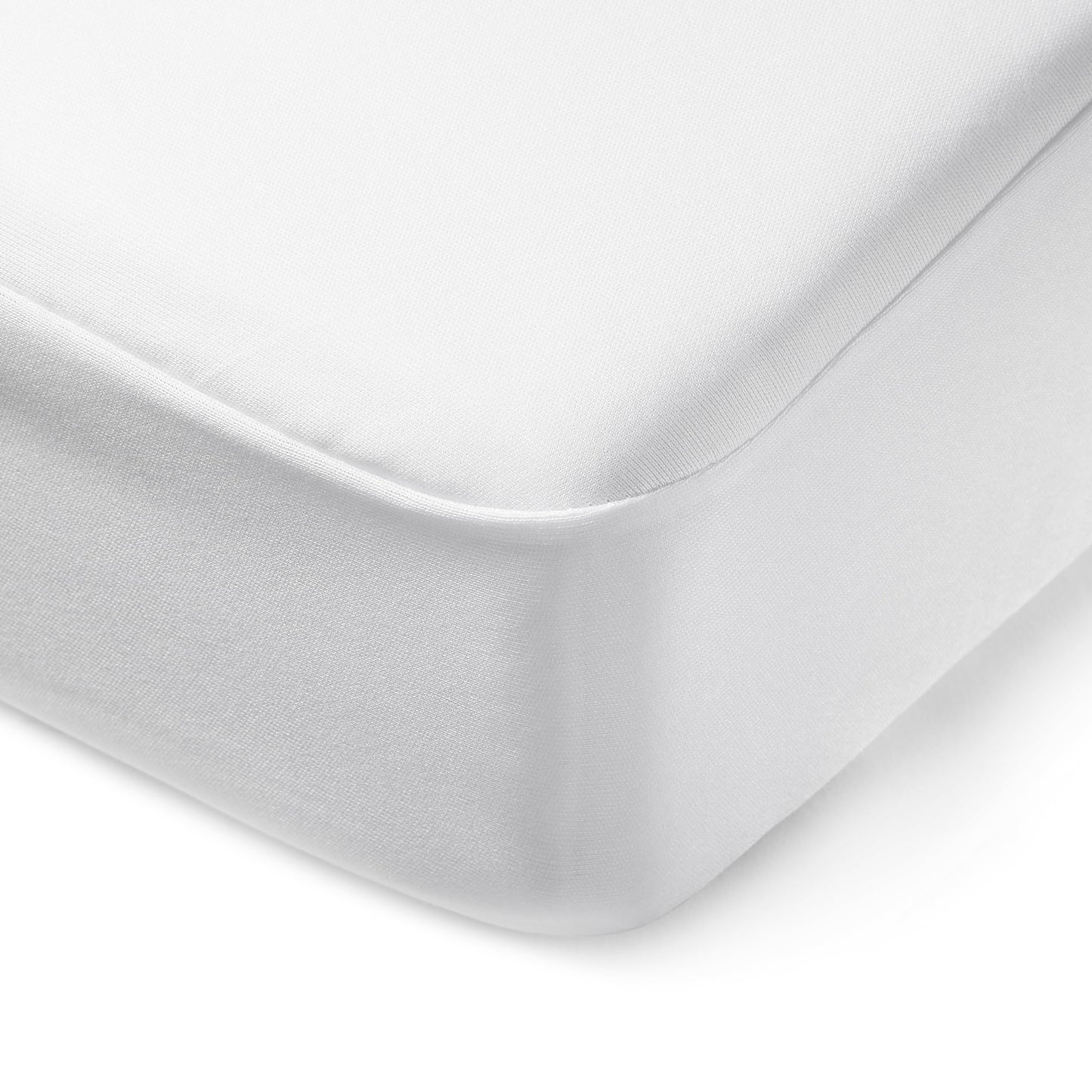 Amazon Basics Waterproof Mattress Protector, Fitted Secure Protection, Queen, White