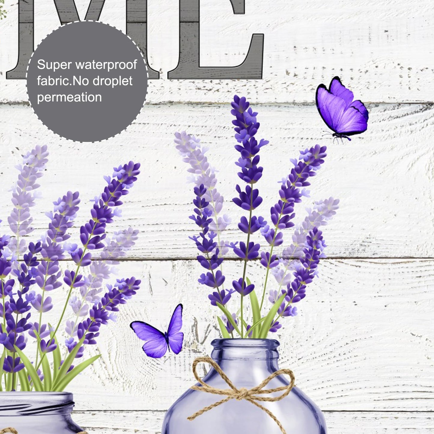 ALEXEX 4 PCS Purple Lavender Shower Curtain Sets,Home Sweet Bathroom Set with Shower Curtain and Rugs and Accessories,Farmhouse Country Shower Curtain Bathroom Decor with 12 Hooks,72 X 72 Inches