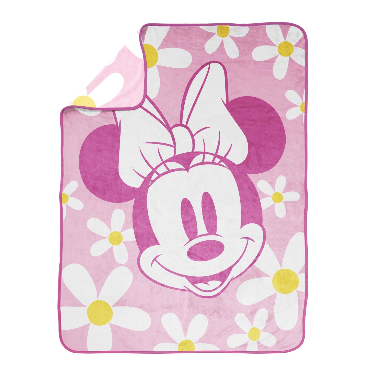 Jay Franco Kids Plush Throw Blanket – Soft & Cozy Fleece Throw for Bedroom & Couch Décor, Official Licensed Product, Pink - Minnie Mouse, 46x60 - Throw Blanket