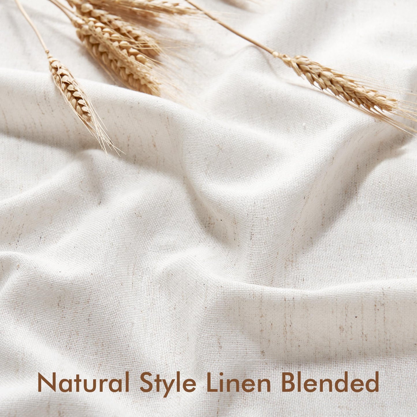 NICETOWN Linen Front Door Curtain for Glass Window 40 Inch Length, Cream Small Short Semi-Sheer Shade for Bedroom, 26 x 40, 1 Panel