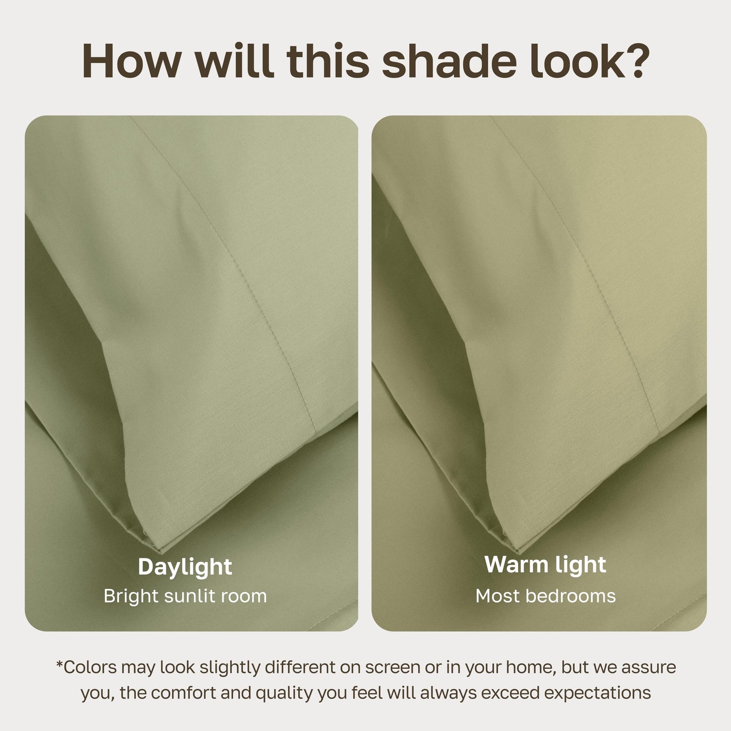 California Design Den Thick and Natural 100% Cotton Bed Sheets King Size Set - 1000 Thread Count Sateen Sheet & Pillowcase Sets, Deep Pockets, Durable Bedding - Pale Green