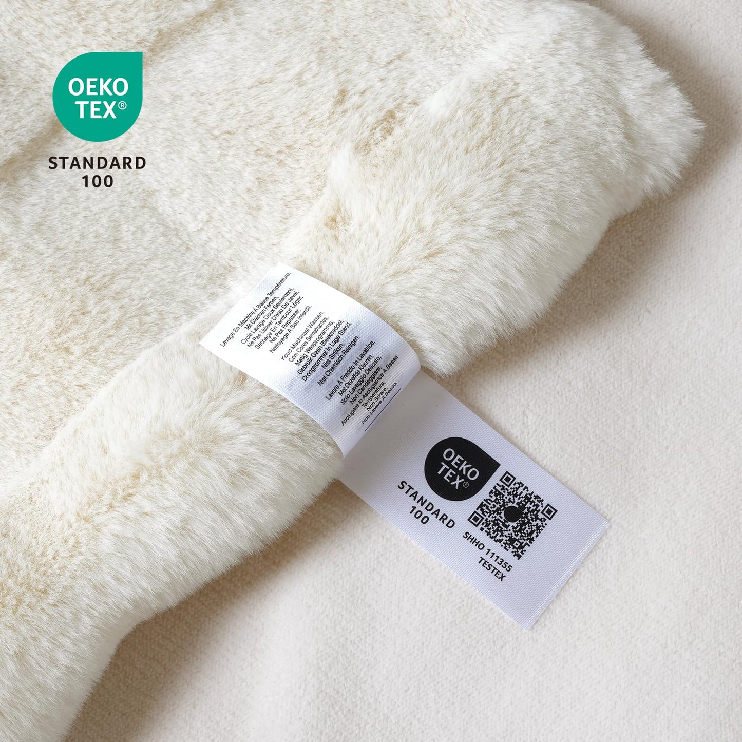 Cozy Bliss Fluffy Faux Fur Throw Blanket for Couch,Warm Cozy Soft Cream White Throw Blankets for Sofa Bed Living Room,50x60 Inches