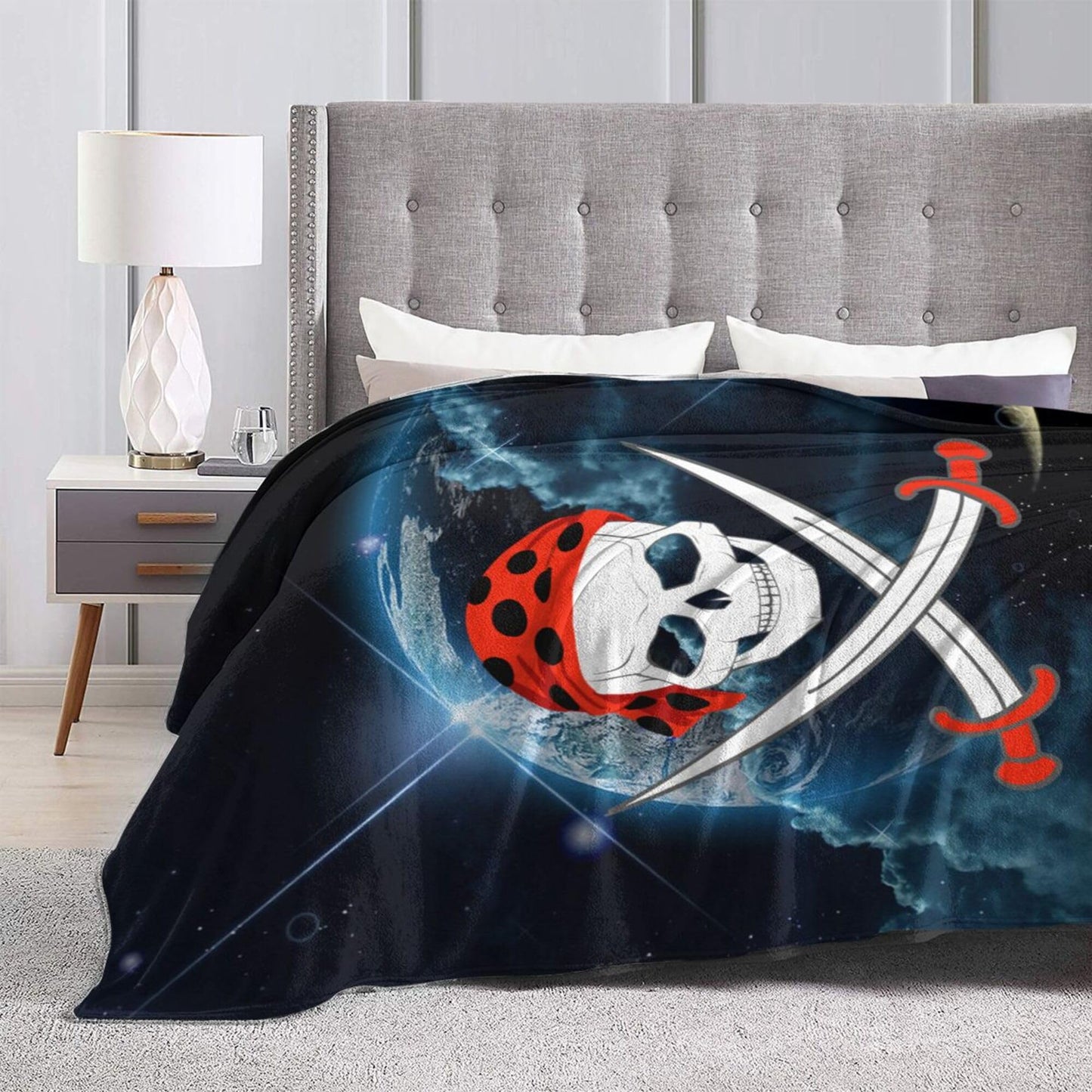 Pirate Blanket Super Soft Flannel Blanket Comfy Cozy Throw Blanket Couch Lightweight Blankets for Living Room Bedroom 40"x30"
