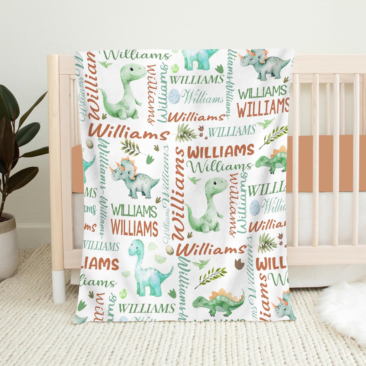 PUREFLY Personalized Baby Blanket - Custom Name Blanket for Girls & Boys, Super Soft Plush Fleece