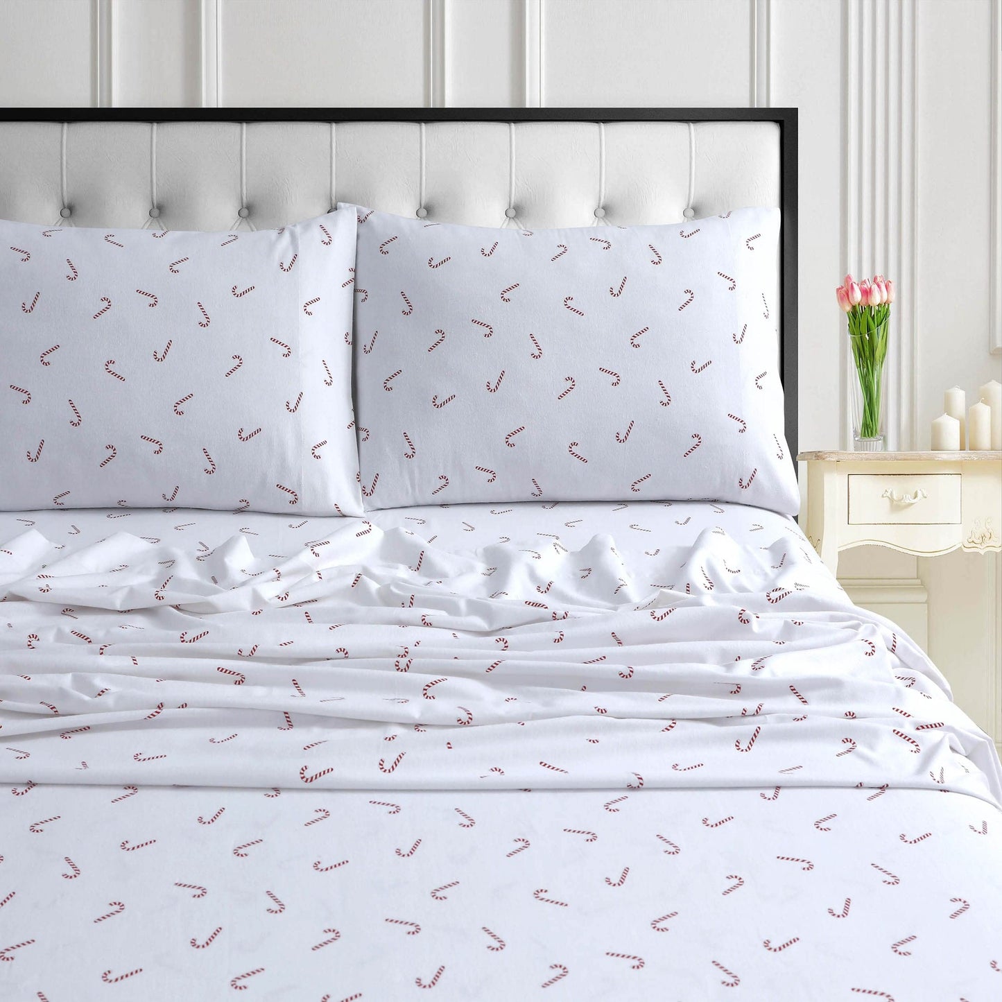 Ayana Flannel Sheet Set Grey Queen