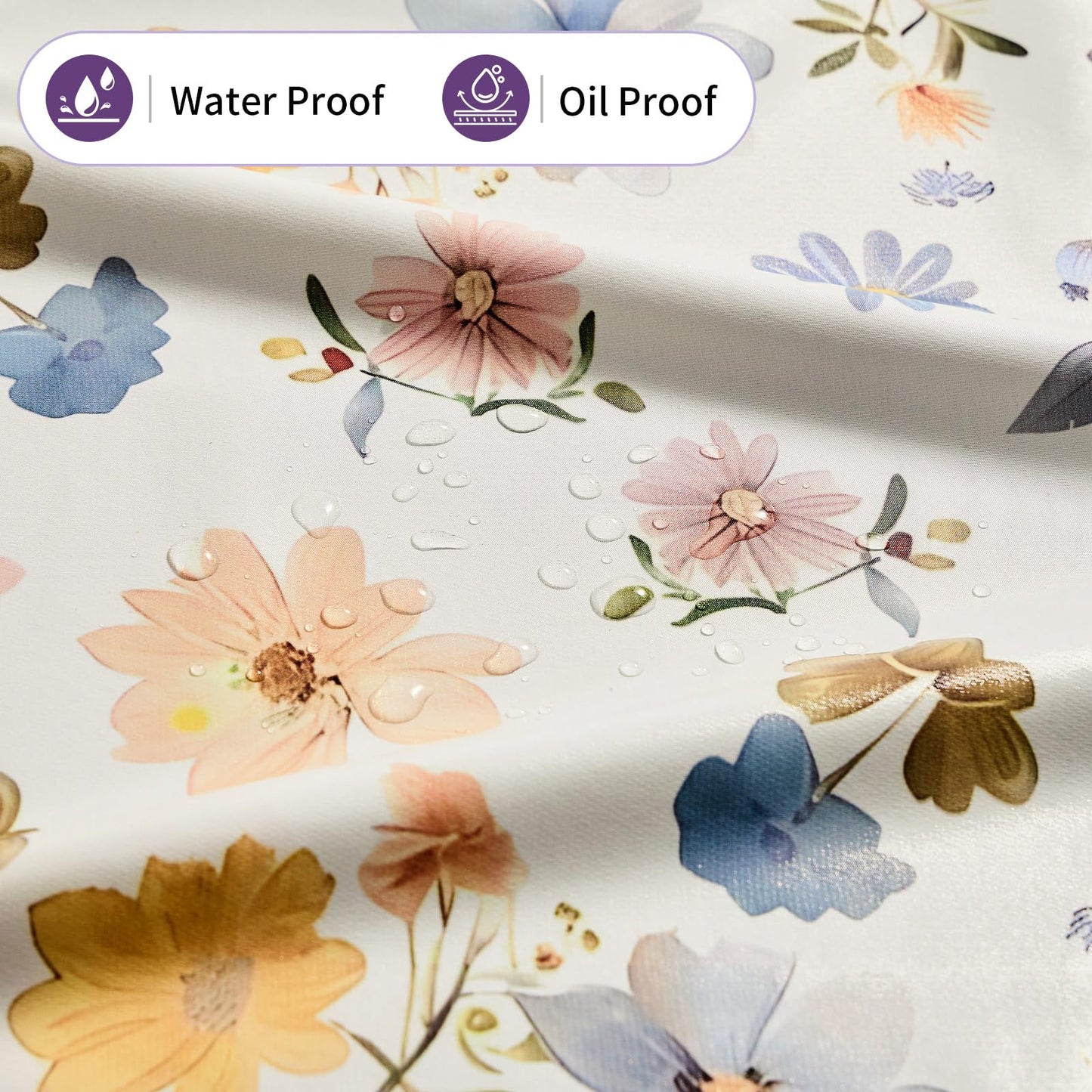 JHBPPG Heavy Duty Vinyl Table Cloth 55 * 108 Rectangular, Oil Proof Thick PVC Table Cover, Wipeable, Waterproof & Heat Resistant - Summer Tablecloth