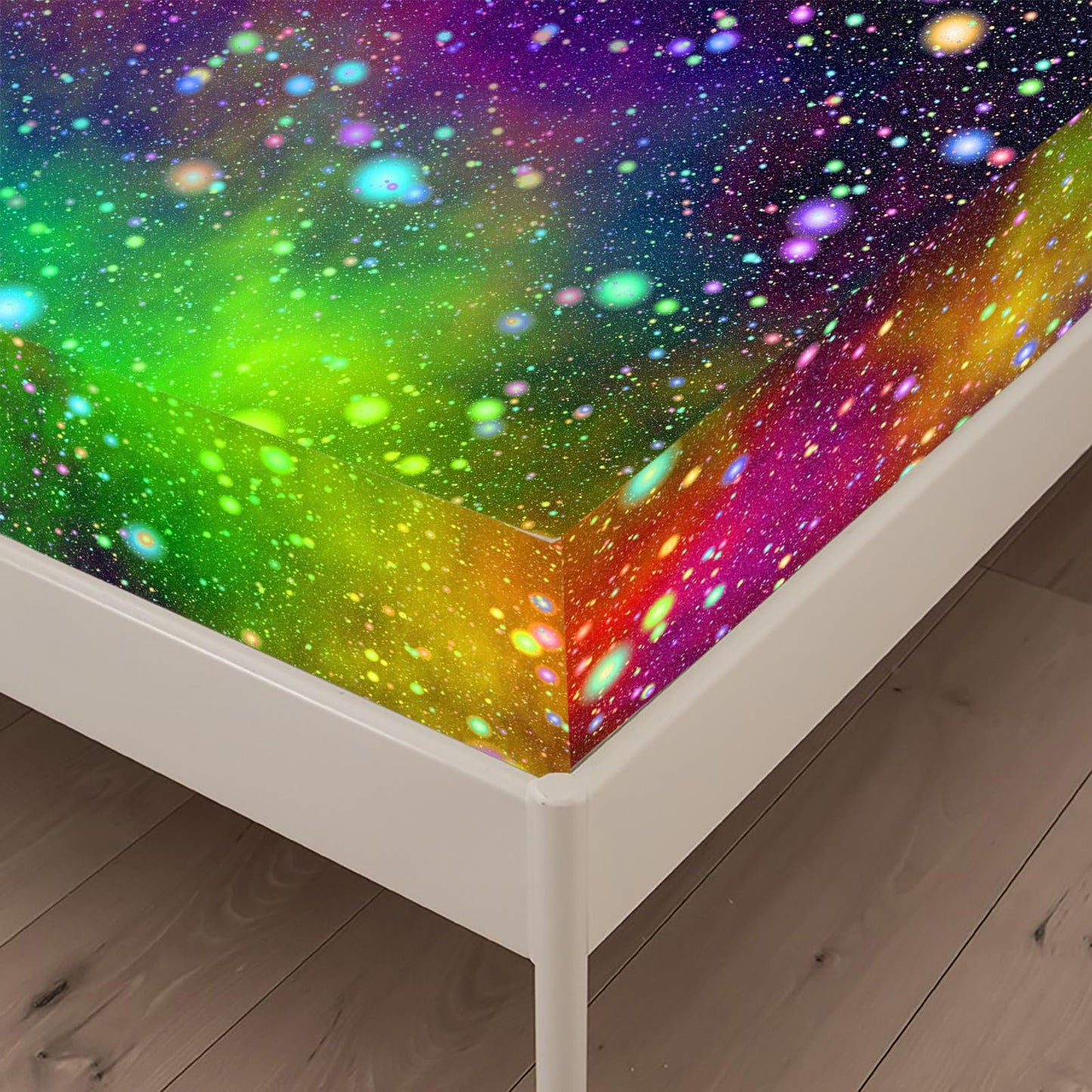 NiuOne Galaxy Fitted Sheet Set Rainbow Space Sheet Set for Girls and Boys Twin Bed 2PCS 1 Deep Pocket Sheets with 1 Pillowcases Wrinkle Free Microfiber(16,Twin)