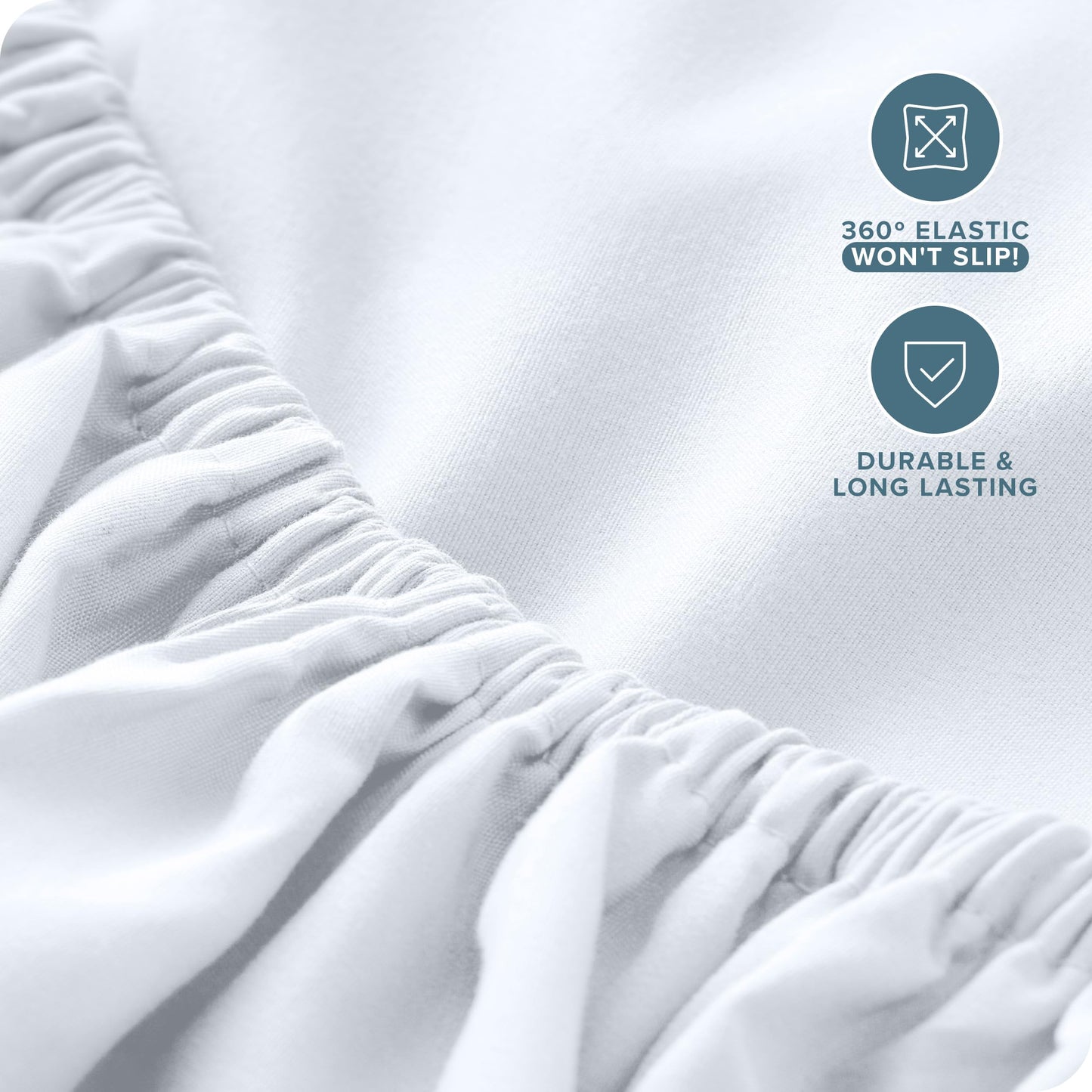 Bare Home Full Sheet Set Storage Pocket - 1800 Ultra-Soft Microfiber Bed Sheets - Double Brushed - Deep Pocket - Bedding Sheets & Pillowcases (Full, White)