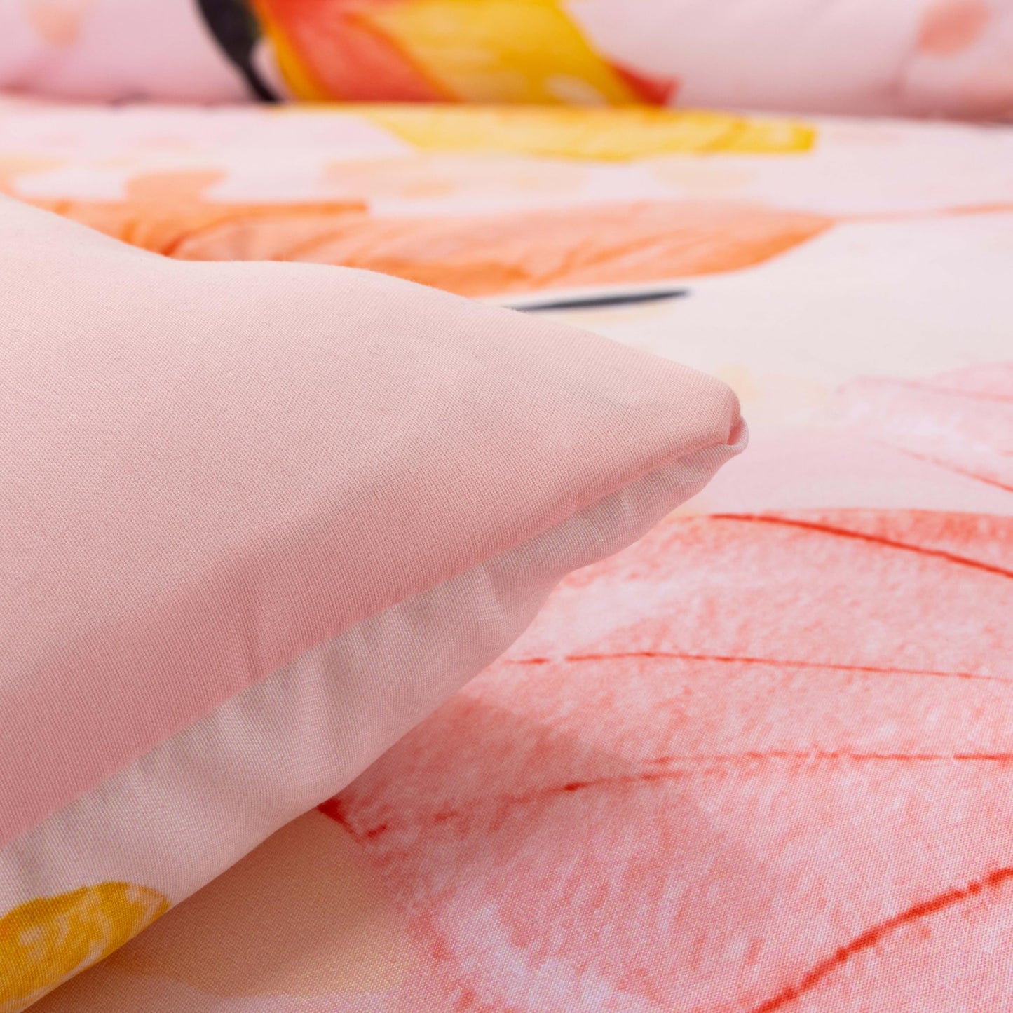 Btargot 3 Piece Butterfly Pattern Girls Comforter Set, Colorful Ink Stick Printing Bedding Set for Women, Orange Full