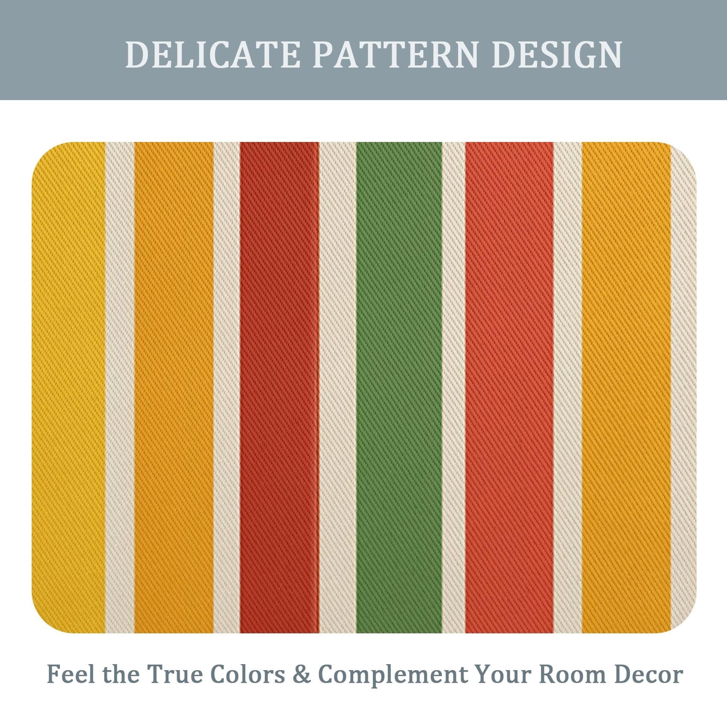 Colorful Striped Curtains Blackout - Retro Rainbow Stripe Curtains 84 Inch Length 2 Panels Set, Colorful Striped Window Curtain for Bedroom, Living Room, Thermal Insulated Grommet Drapes -O177
