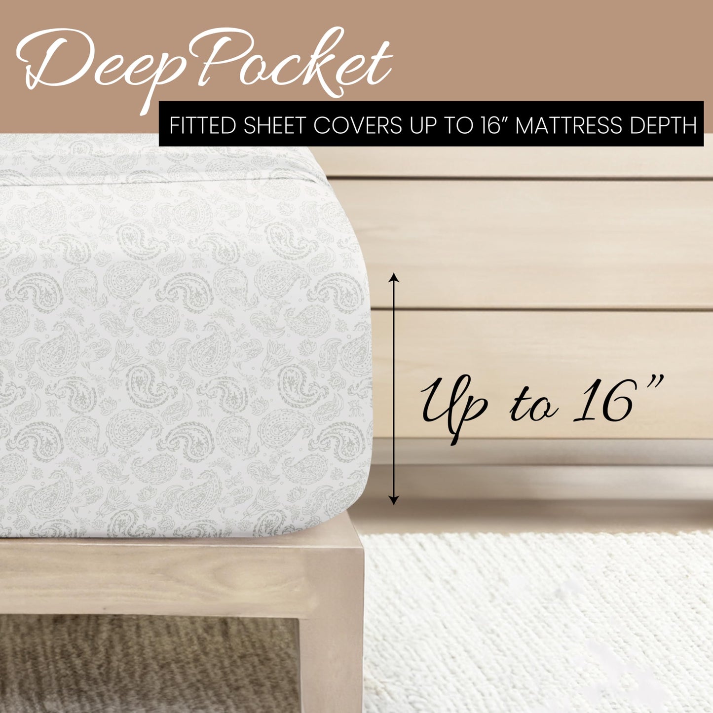 Linen Market 4 Piece Queen Sheet Set (Gray Floral) - Sleep Better Than Ever with These Ultra-Soft & Cooling Bed Sheets for Your Queen Size Bed - Deep Pocket Fits 16" Mattress
