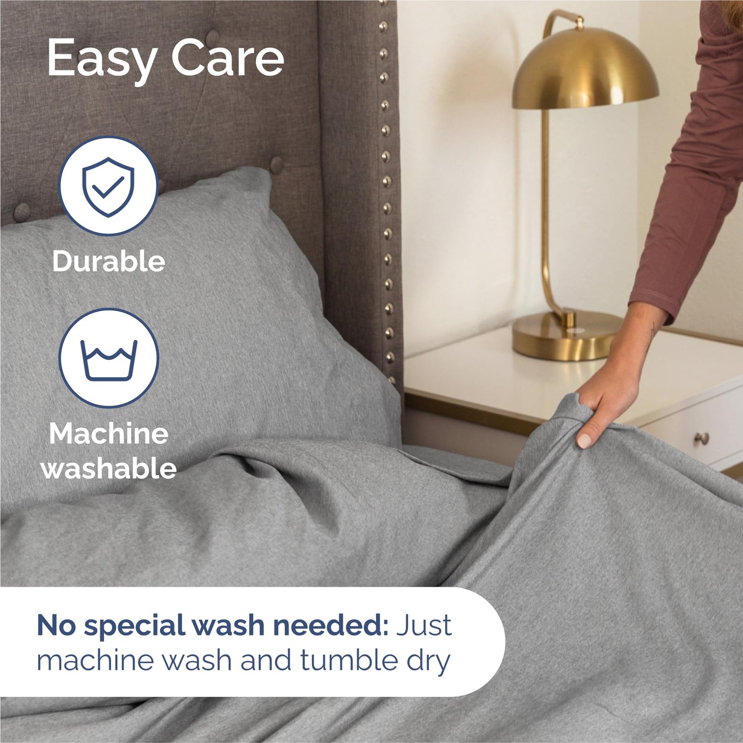 Split King Size 5 Piece Sheet Set - Comfy Breathable & Cooling Sheets - Hotel Luxury Bed Sheets for Women & Men - Deep Pockets, Easy-Fit, Soft & Wrinkle Free Sheets - Heathered Grey Oeko-Tex Sheets