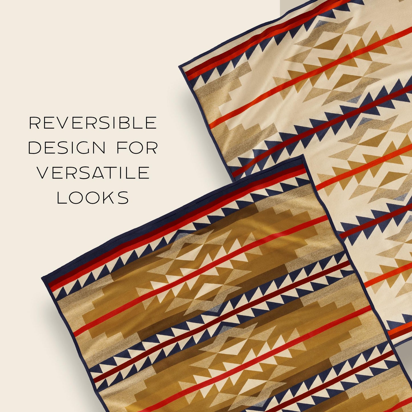 Pendleton Jacquard Unnapped Twin Blanket 64" x 80" - Heirloom Quality Virgin Wool, Reversible, Reinforced Ultrasuede Binding, Made in USA - Medicine Bow